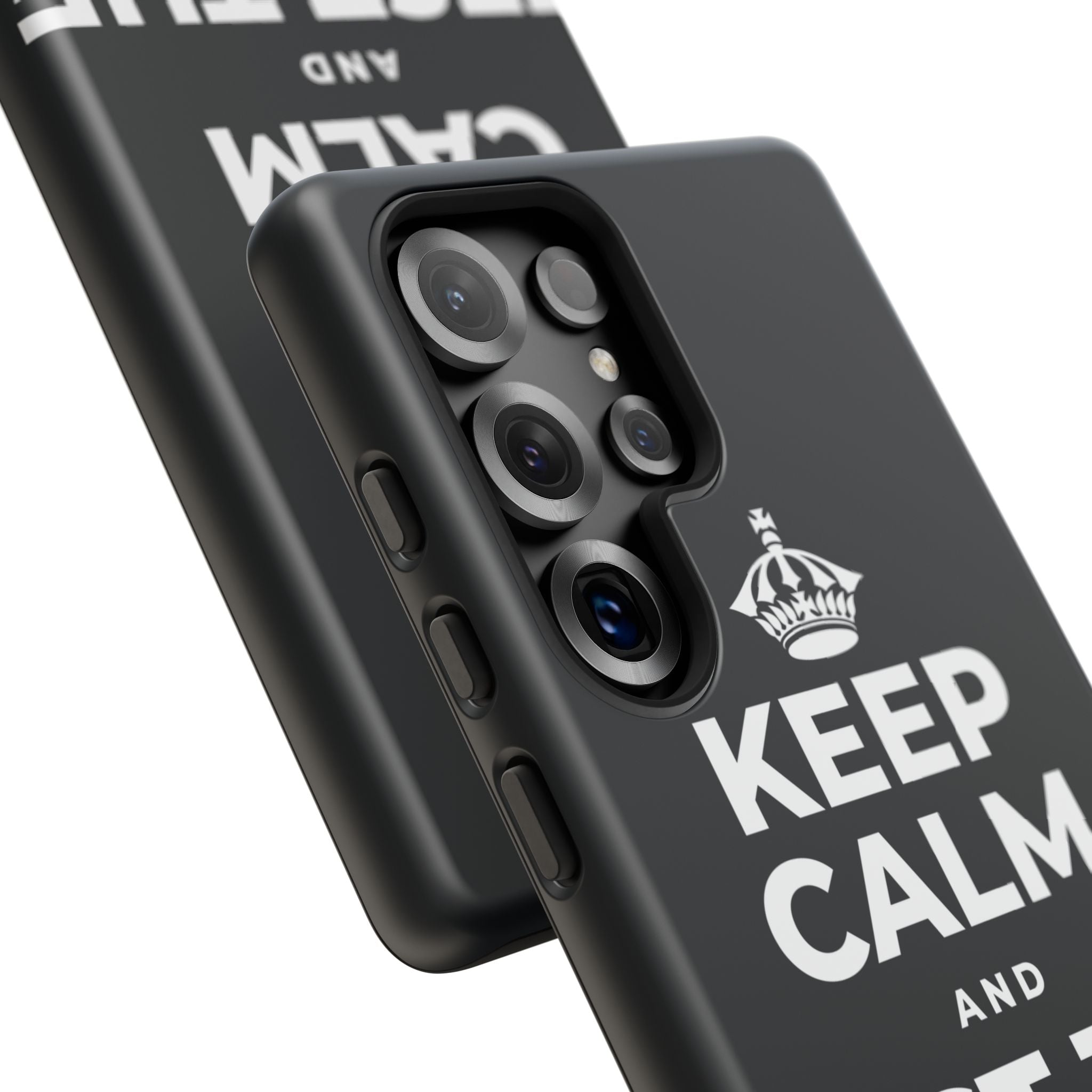 KEEP CALM AND TEST THE WATERS Phone Case (Dark)
