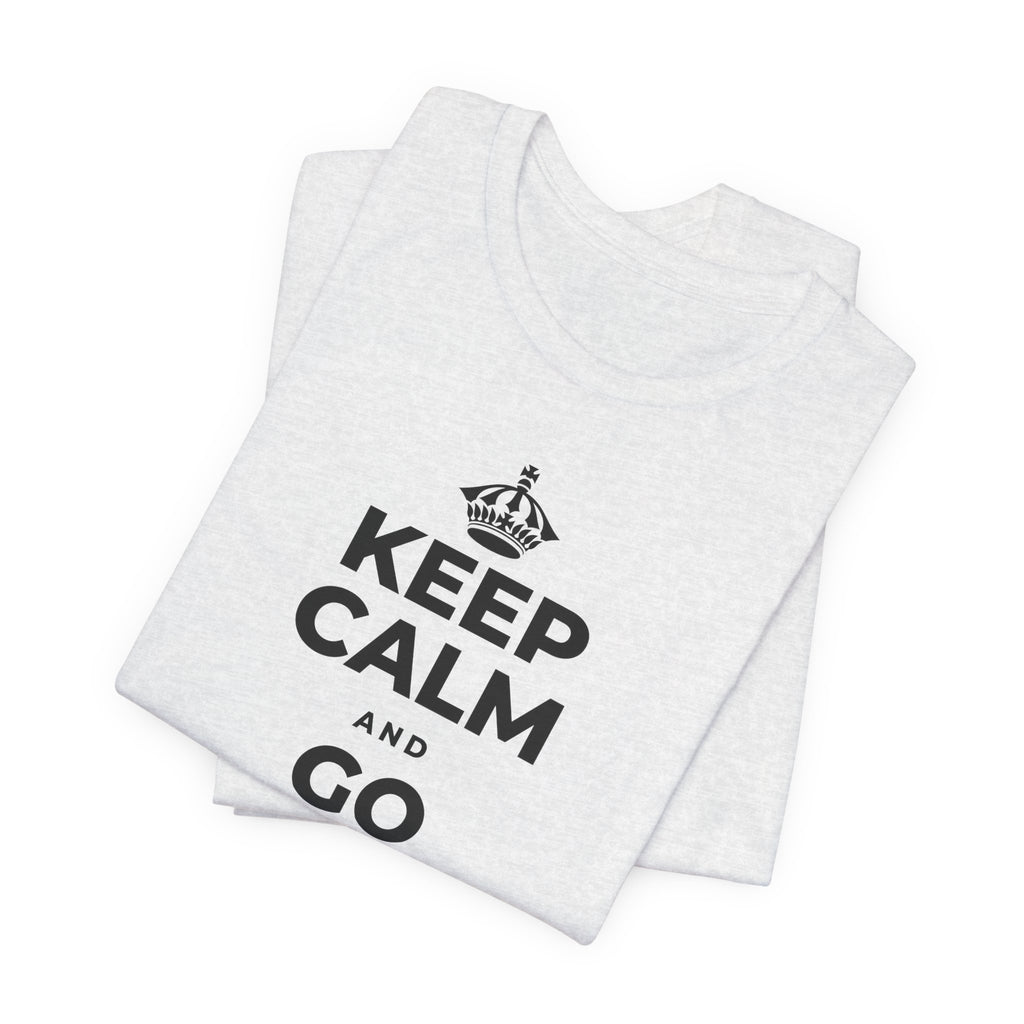 KEEP CALM AND GO AT YOUR PACE T-Shirt (Soft Cream–Heather Mauve)