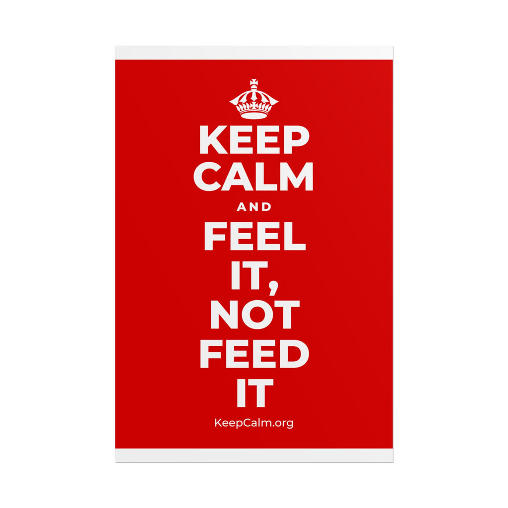 KEEP CALM AND FEEL IT, NOT FEED IT Poster