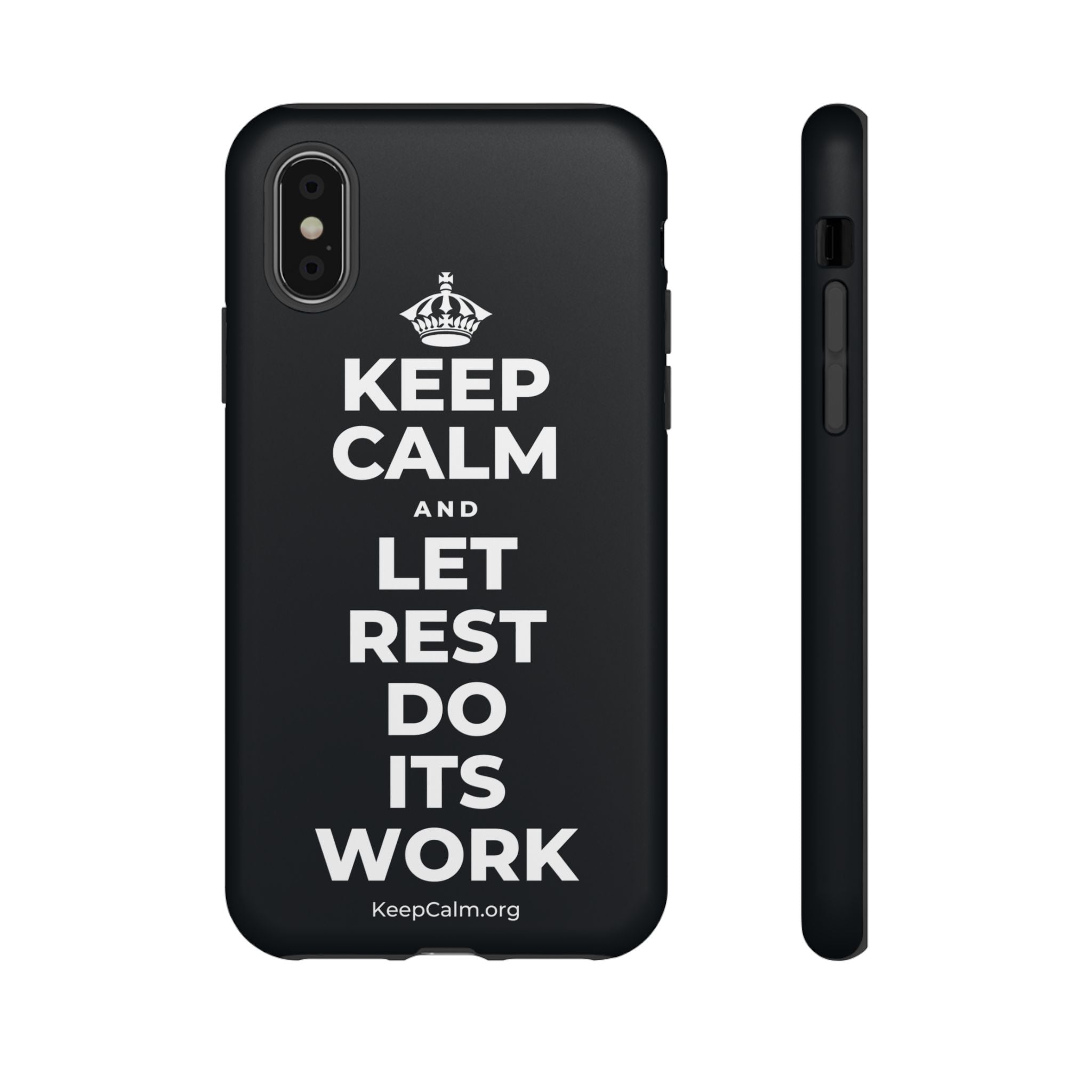 KEEP CALM AND LET REST DO ITS WORK Phone Case (Dark)