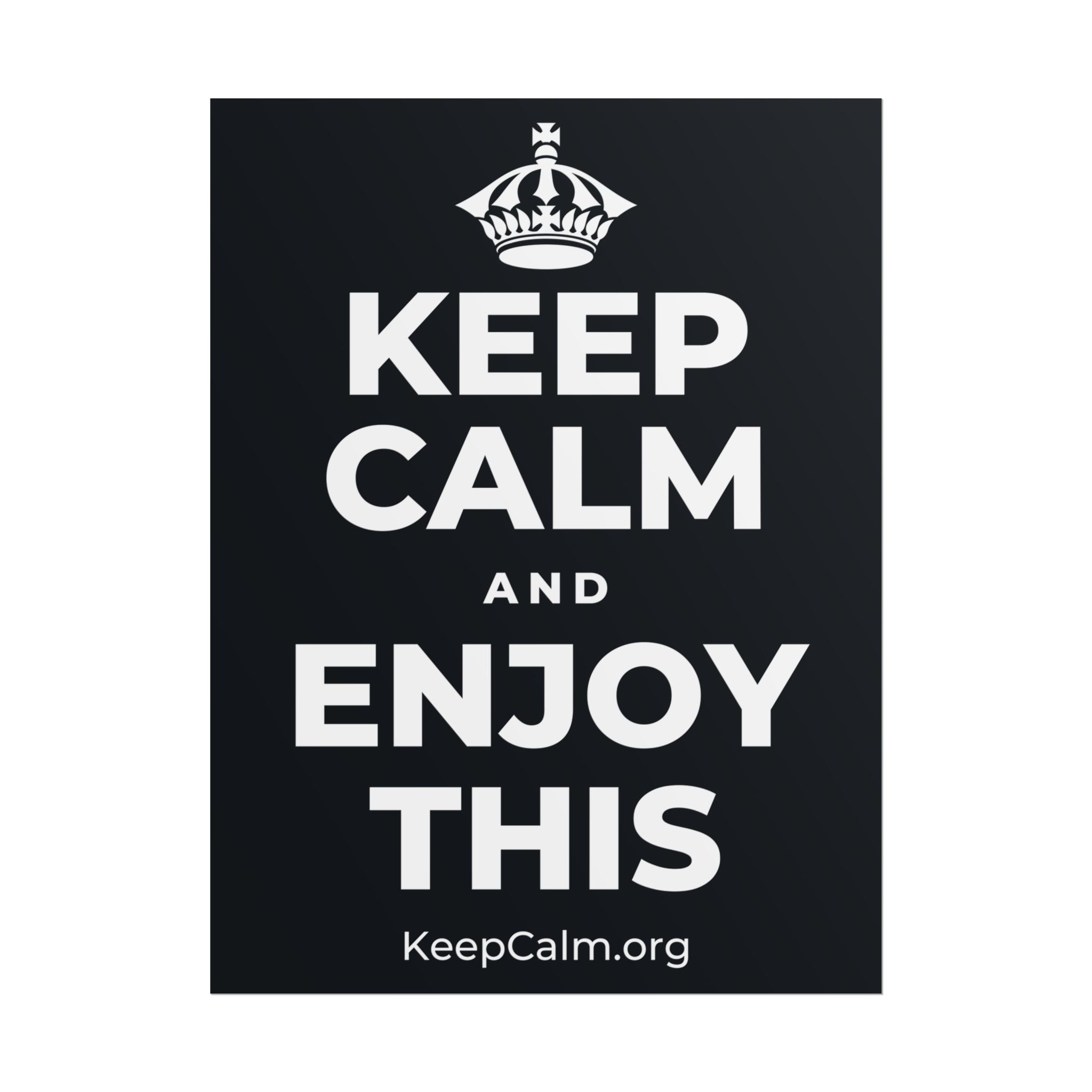 KEEP CALM AND ENJOY THIS Poster (Dark)