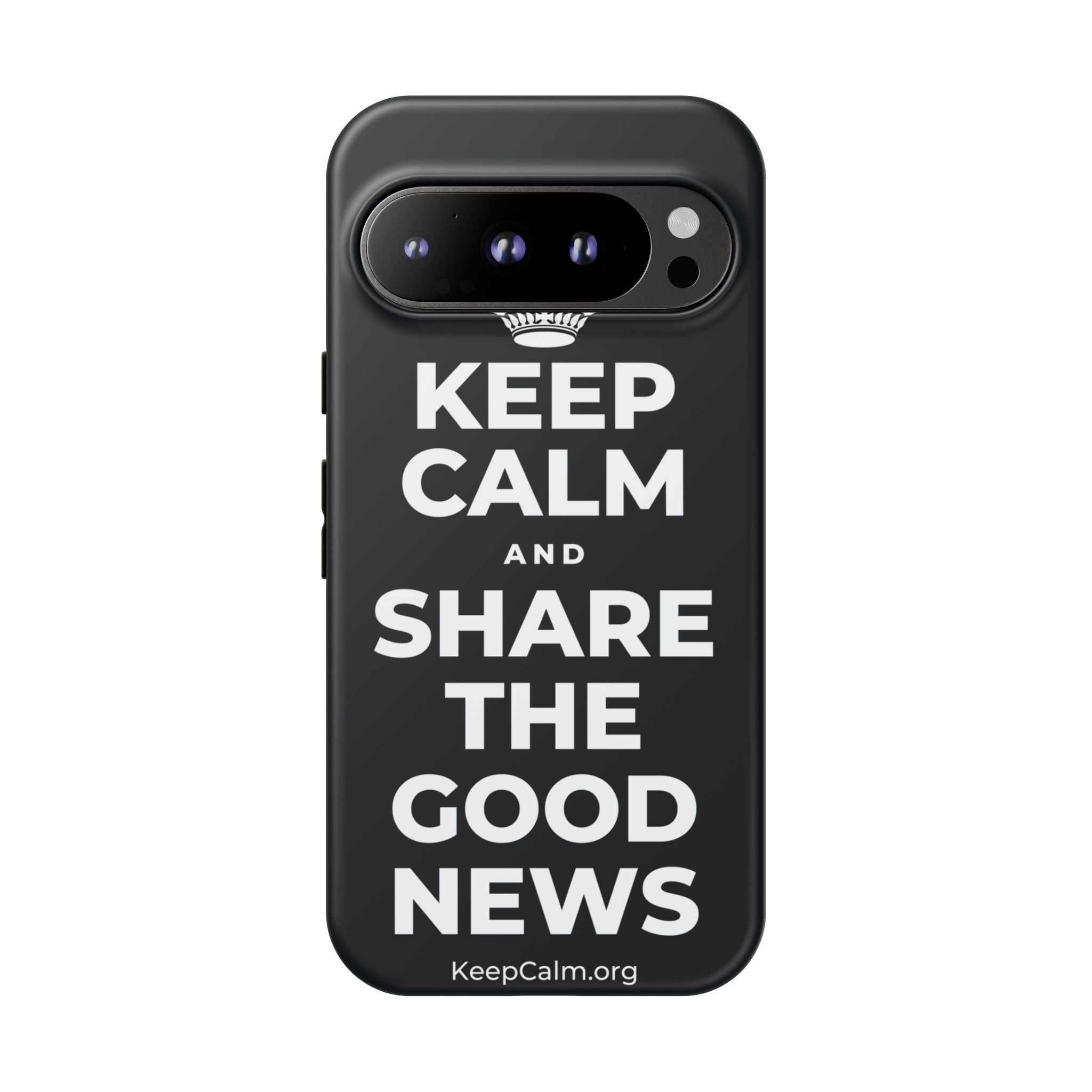 KEEP CALM AND SHARE THE GOOD NEWS Phone Case (Dark)