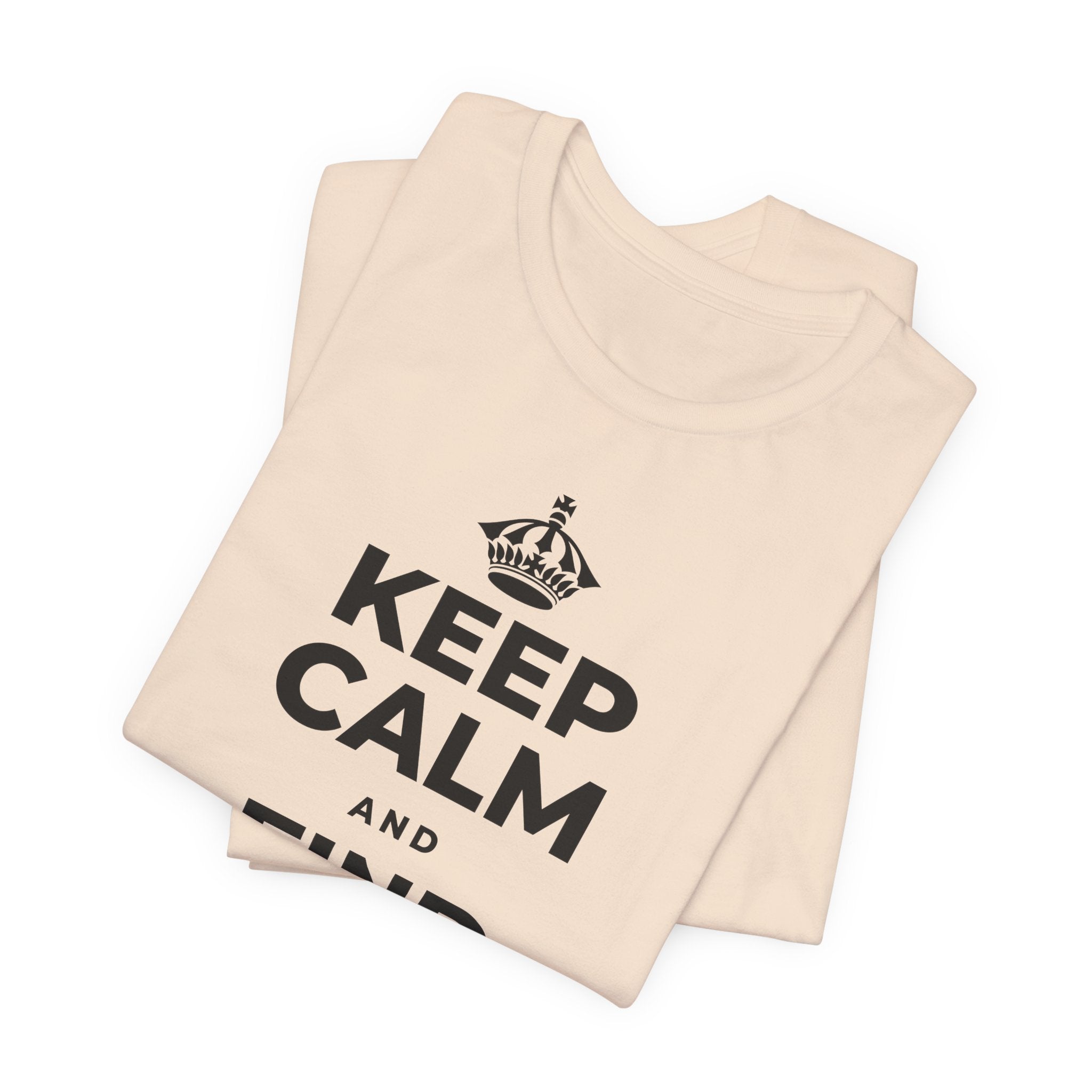 KEEP CALM AND FIND YOUR PEOPLE T-Shirt (Soft Cream–Heather Mauve)