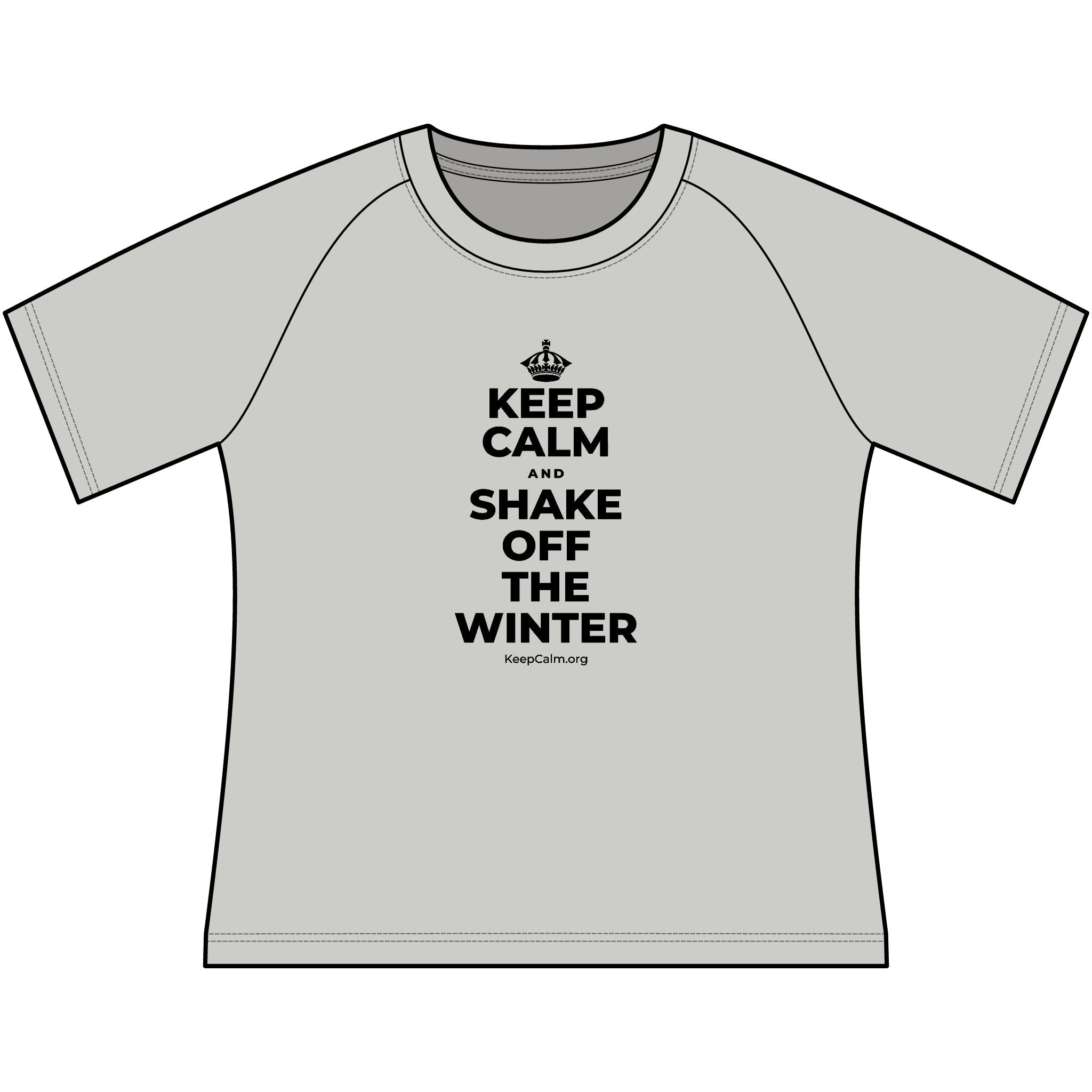 KEEP CALM AND SHAKE OFF THE WINTER Women's Raglan Tee