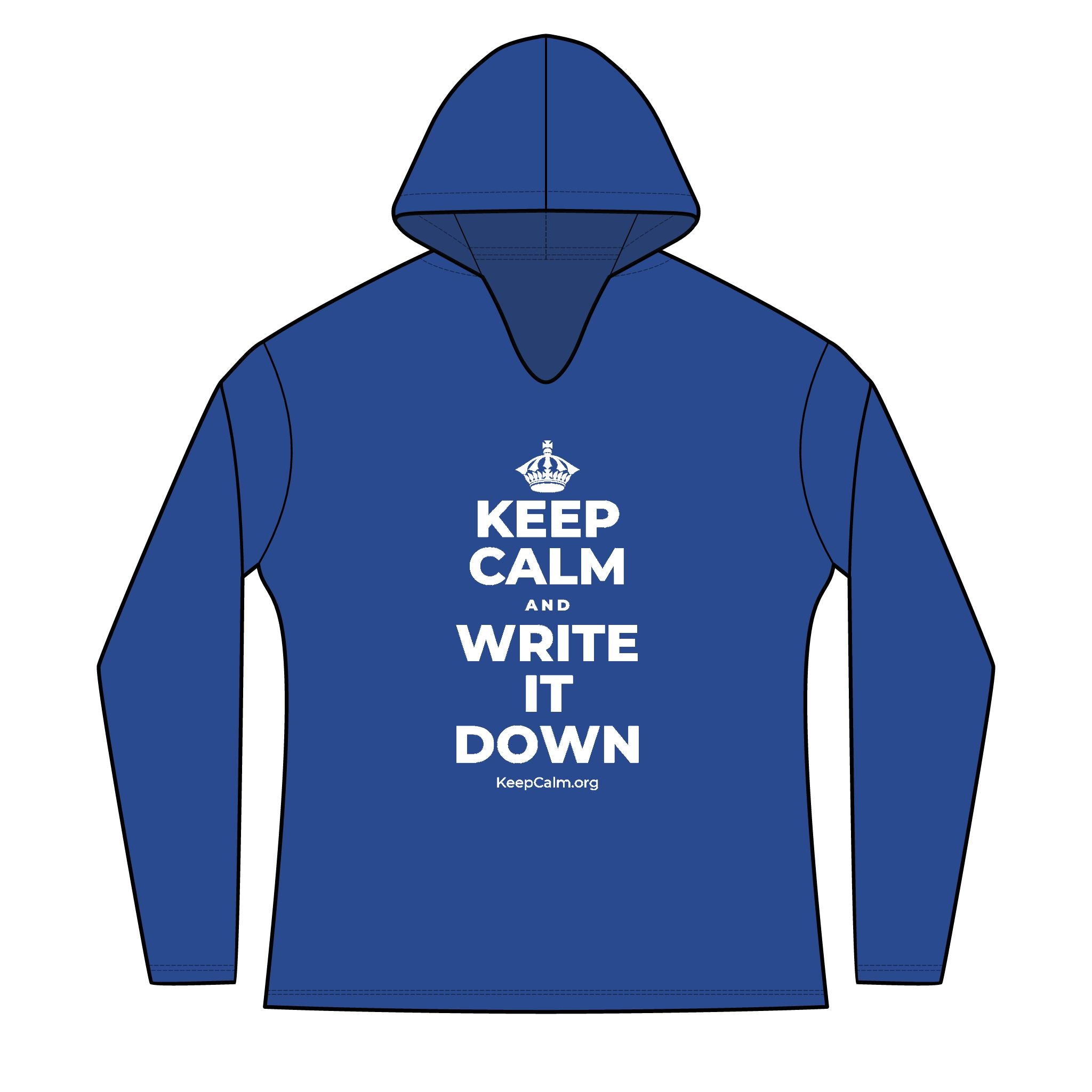 KEEP CALM AND WRITE IT DOWN Women's Long Sleeve Hoodie