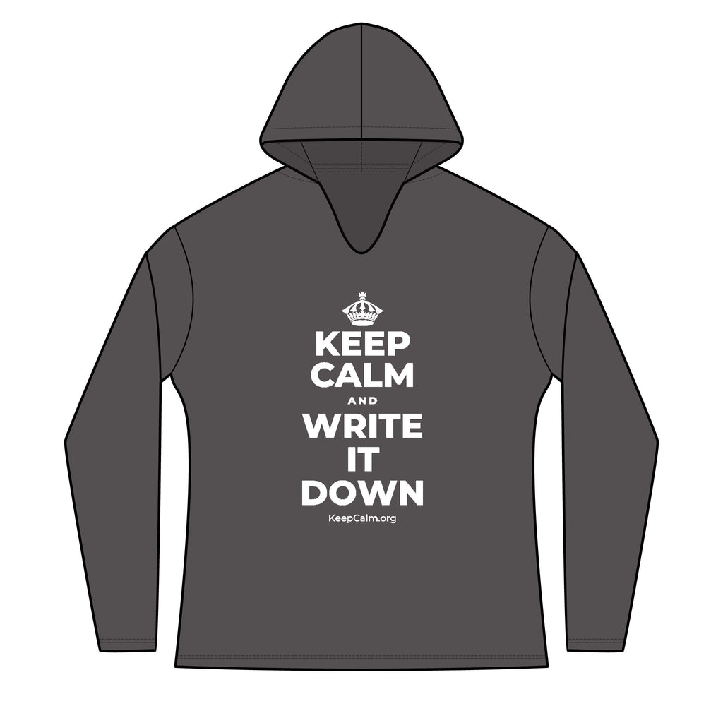 KEEP CALM AND WRITE IT DOWN Women's Long Sleeve Hoodie