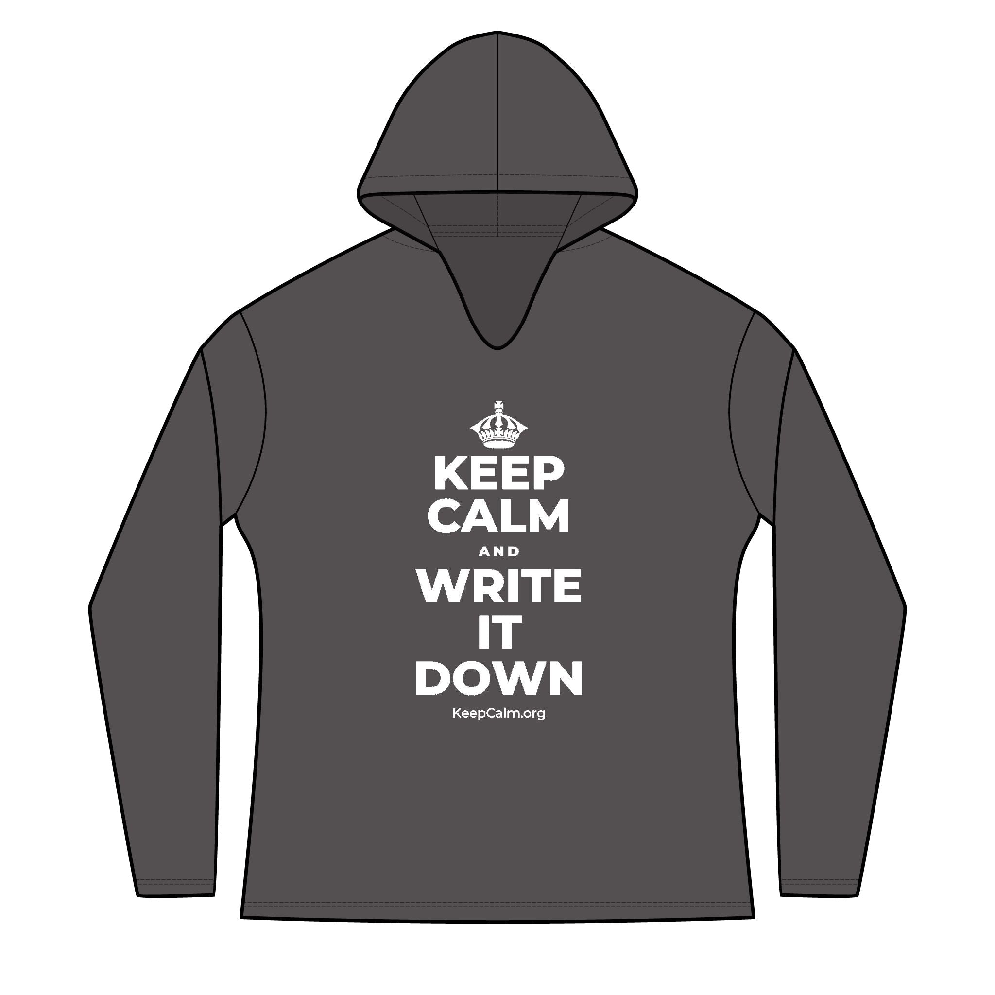 KEEP CALM AND WRITE IT DOWN Women's Long Sleeve Hoodie
