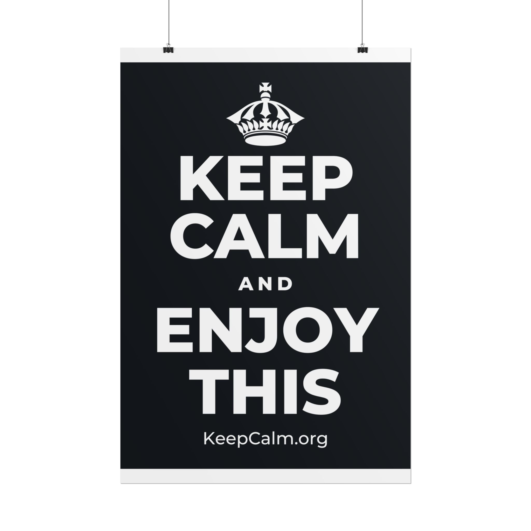 KEEP CALM AND ENJOY THIS Poster (Dark)