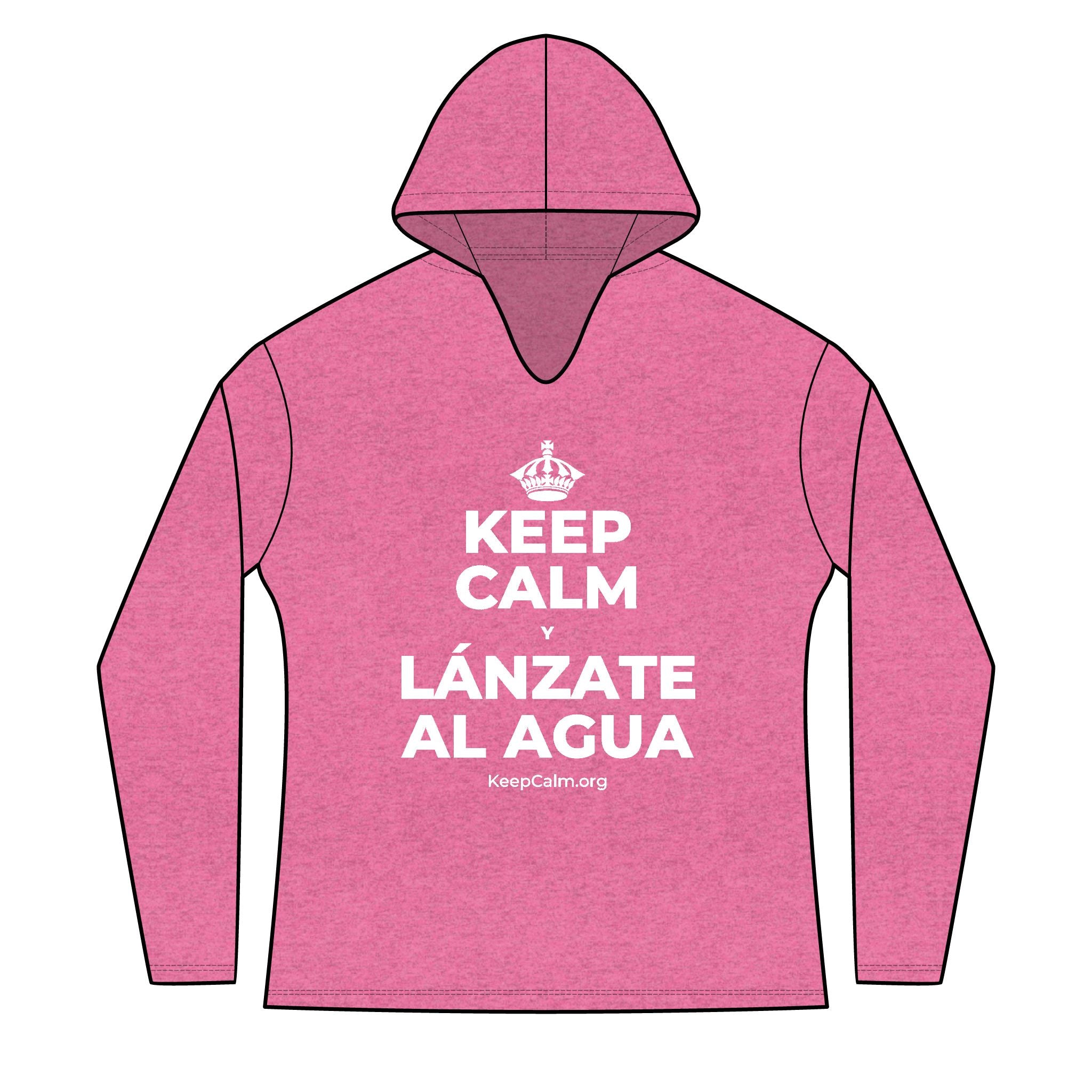 KEEP CALM Y LÁNZATE AL AGUA Women's Long Sleeve Hoodie