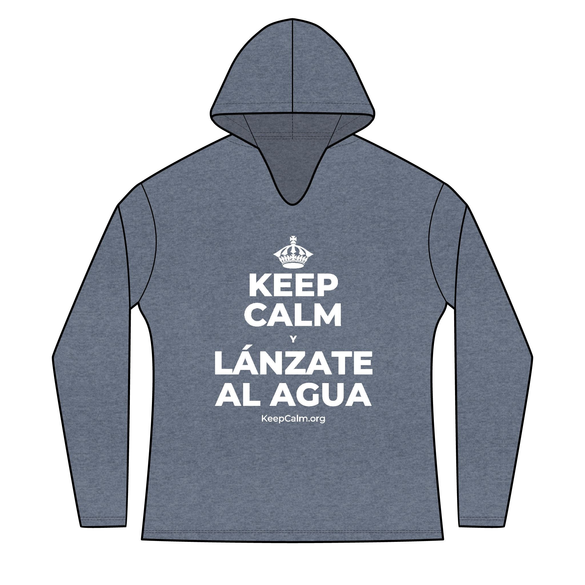 KEEP CALM Y LÁNZATE AL AGUA Women's Long Sleeve Hoodie