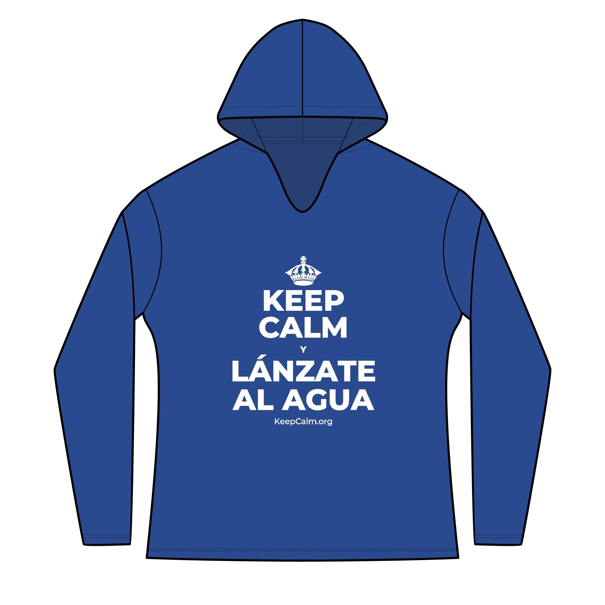 KEEP CALM Y LÁNZATE AL AGUA Women's Long Sleeve Hoodie