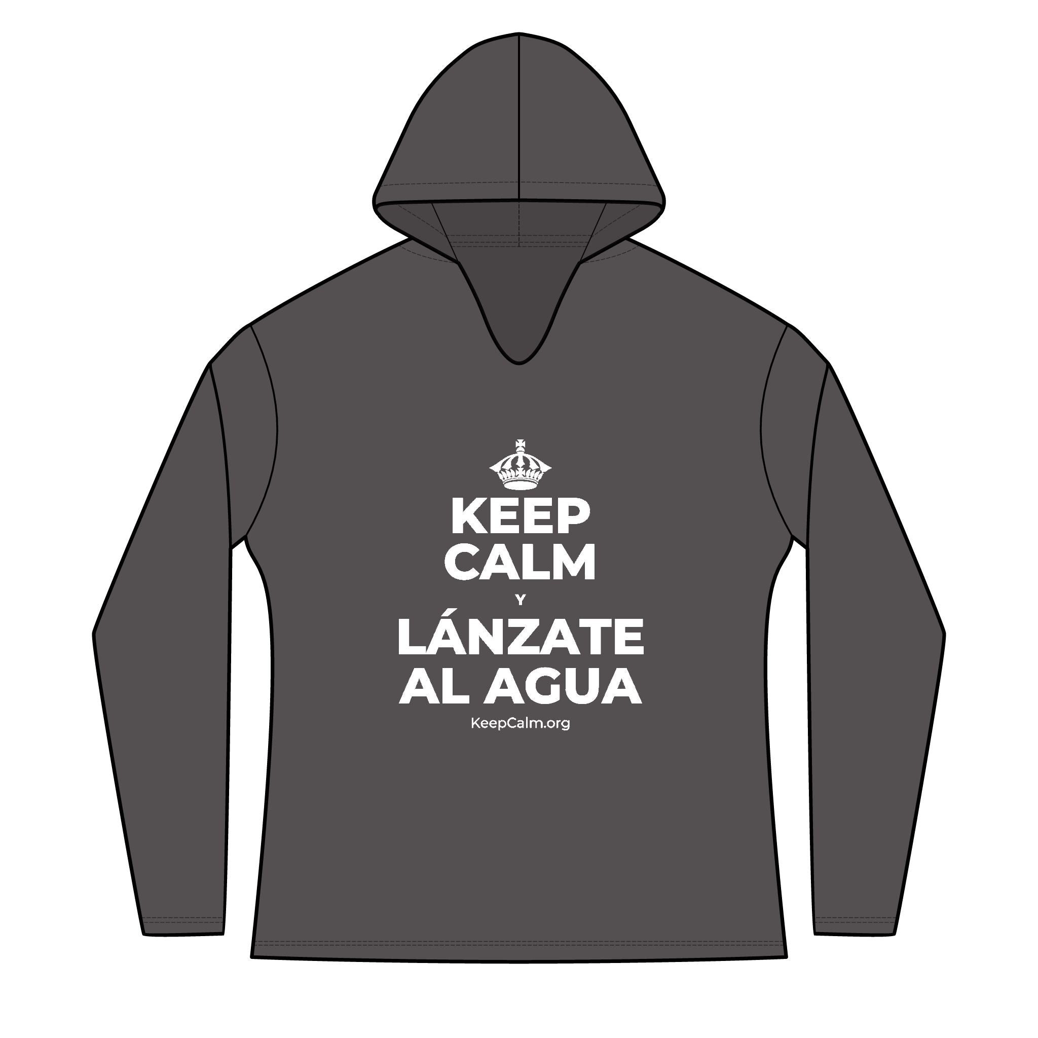 KEEP CALM Y LÁNZATE AL AGUA Women's Long Sleeve Hoodie