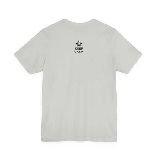 KEEP CALM A E ʻAE IĀ ʻOE E PUA T-Shirt (Baby Blue–Silver)