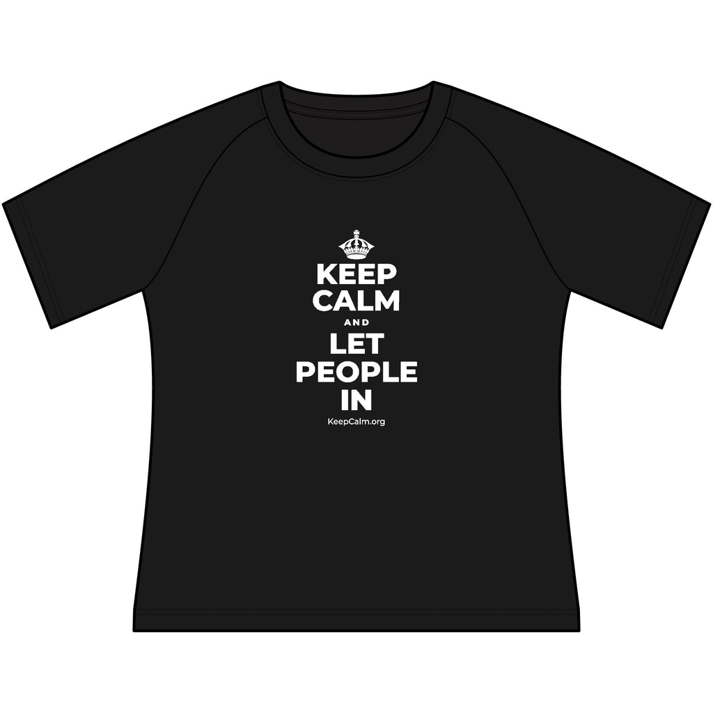 KEEP CALM AND LET PEOPLE IN Women's Raglan Tee