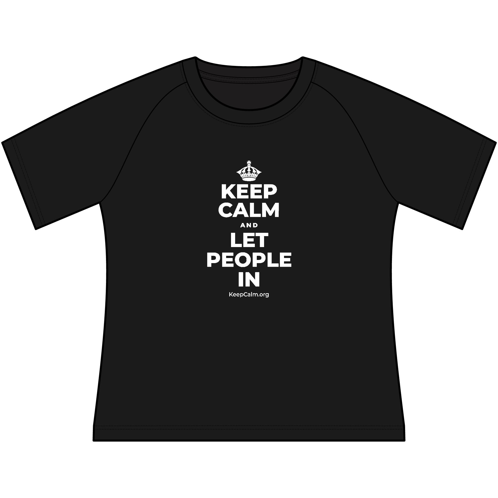 KEEP CALM AND LET PEOPLE IN Women's Raglan Tee