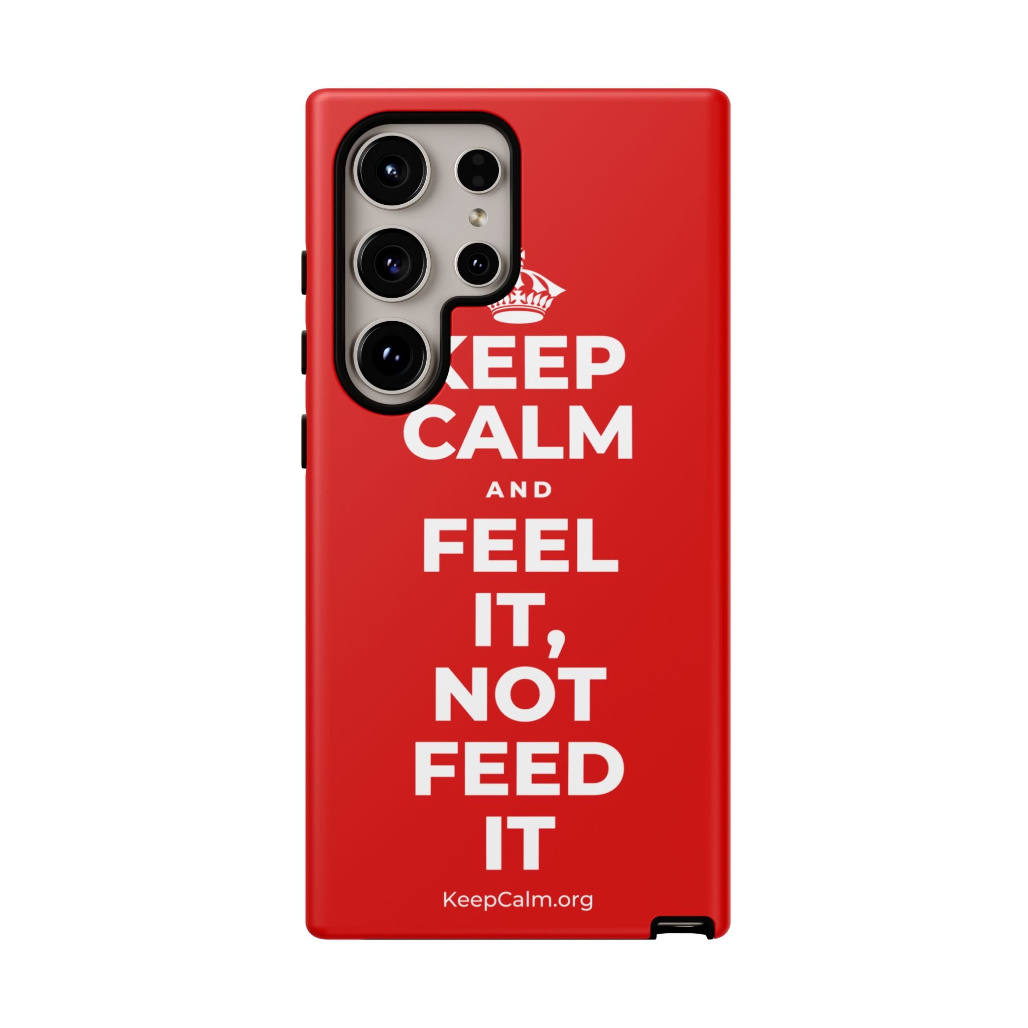 KEEP CALM AND FEEL IT, NOT FEED IT Phone Case
