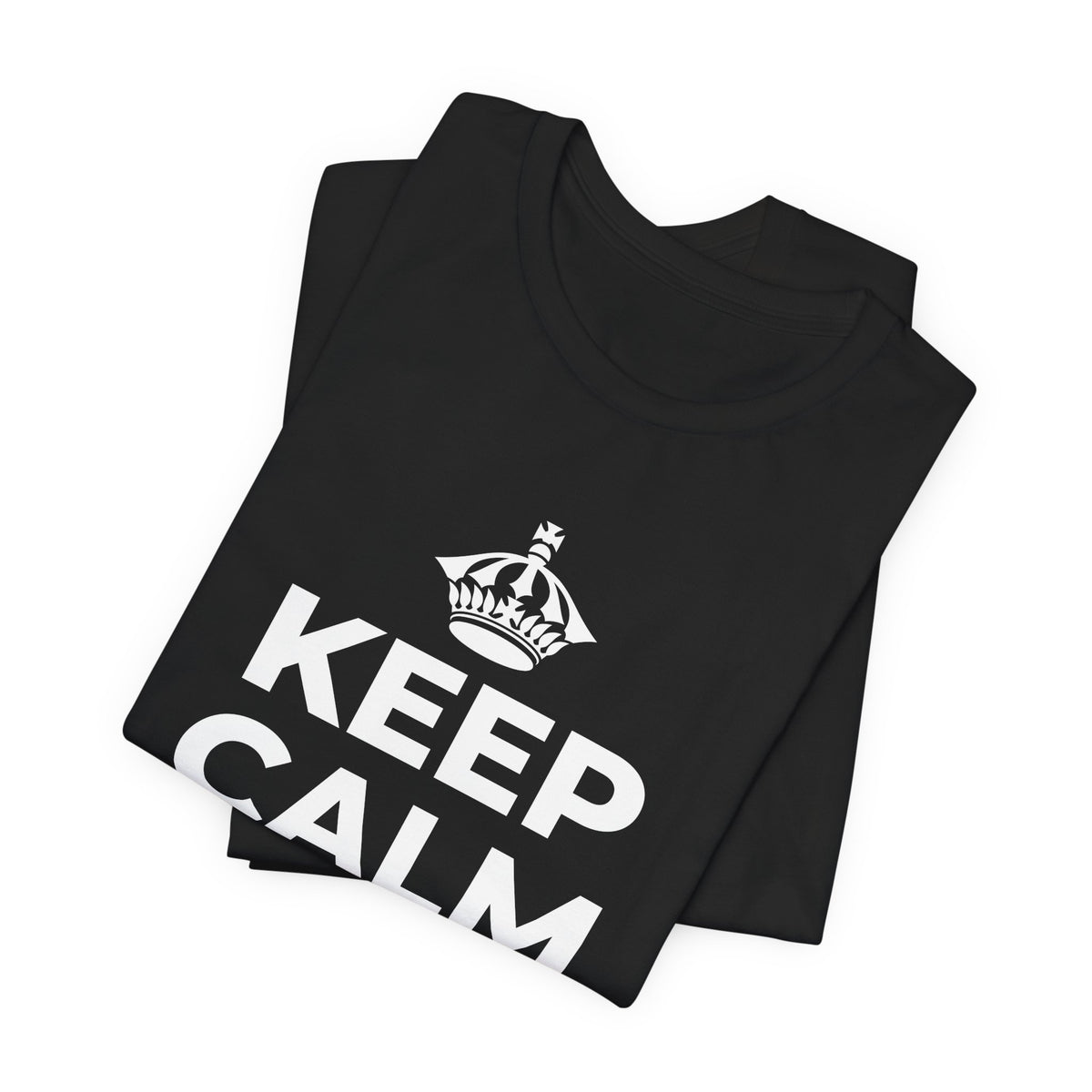 KEEP CALM AND DANCE T-Shirt (White–Asphalt)