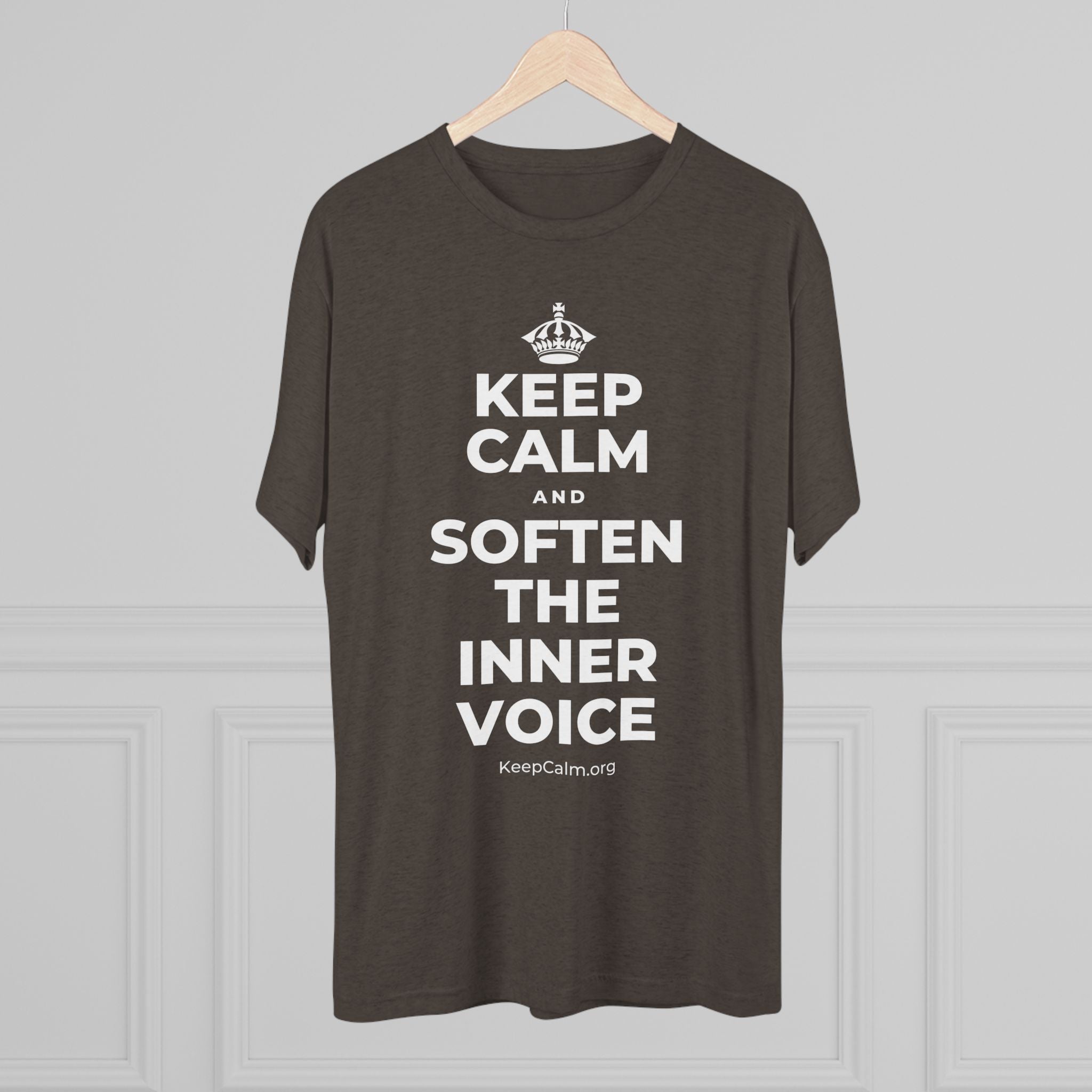 KEEP CALM AND SOFTEN THE INNER VOICE Tri-Blend Tee