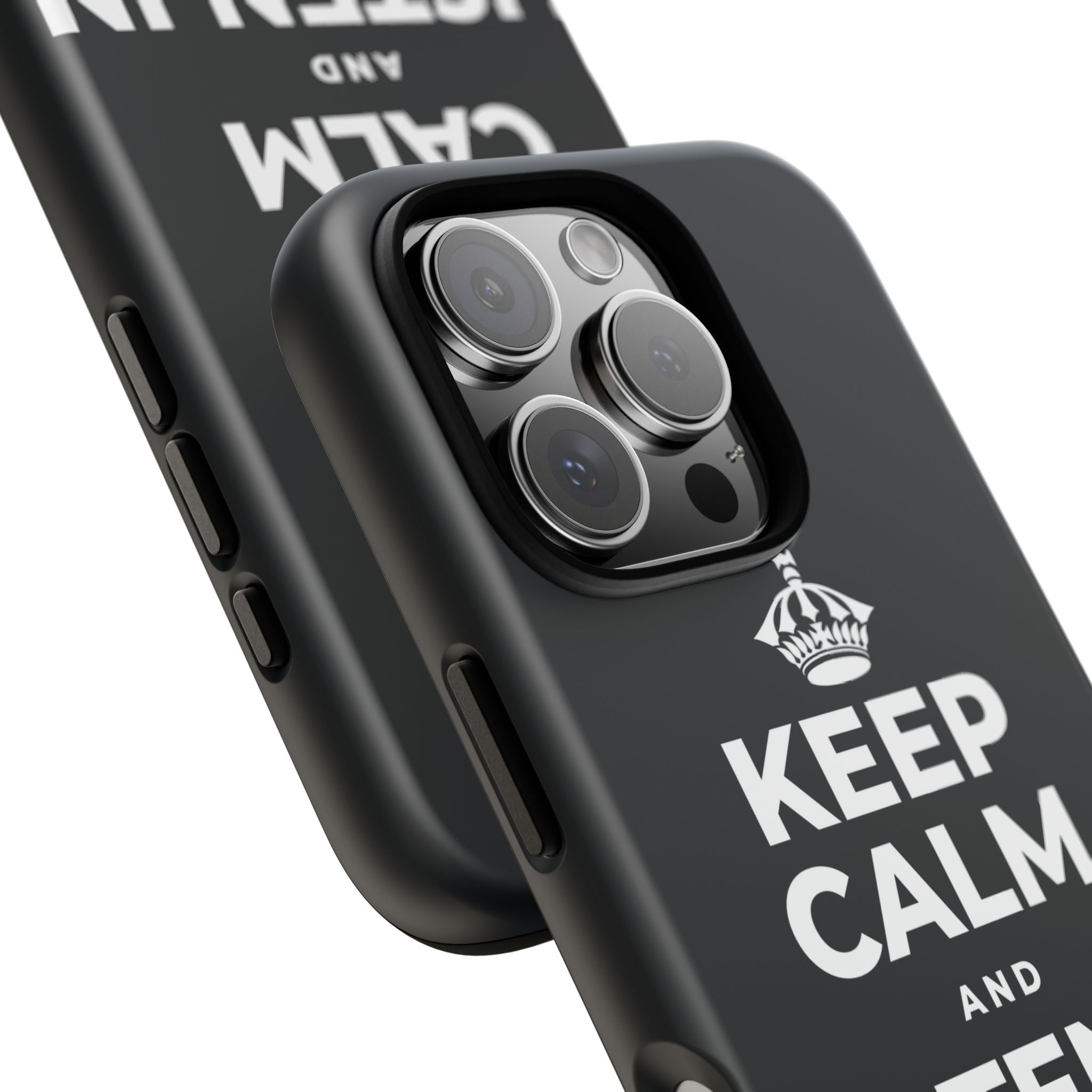 KEEP CALM AND LISTEN IN THE DARK Phone Case (Dark)