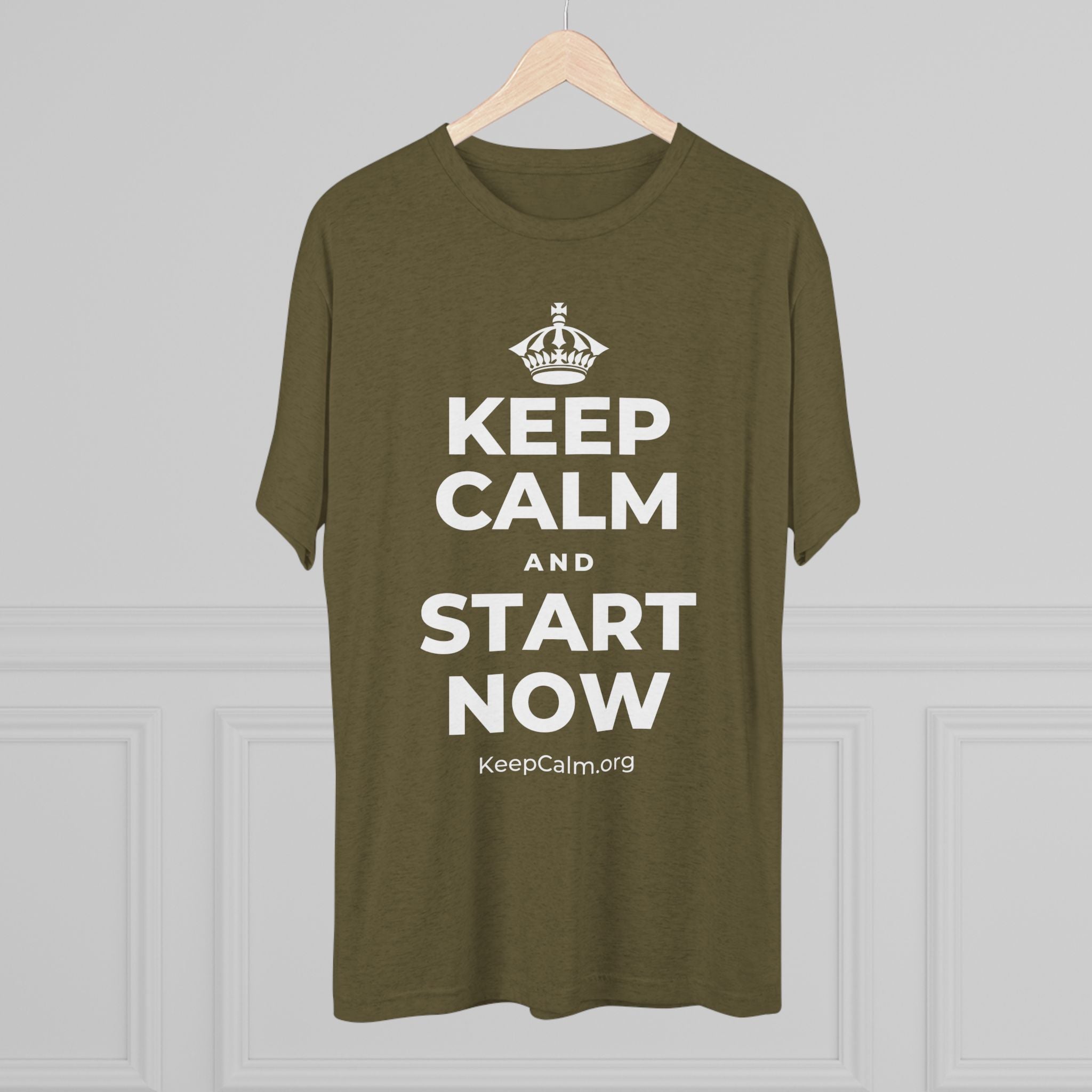 KEEP CALM AND START NOW Tri-Blend Tee