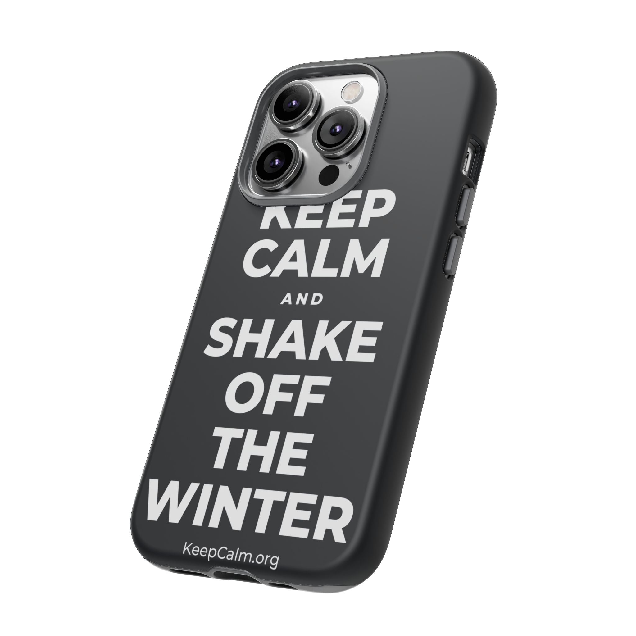 KEEP CALM AND SHAKE OFF THE WINTER Phone Case (Dark)