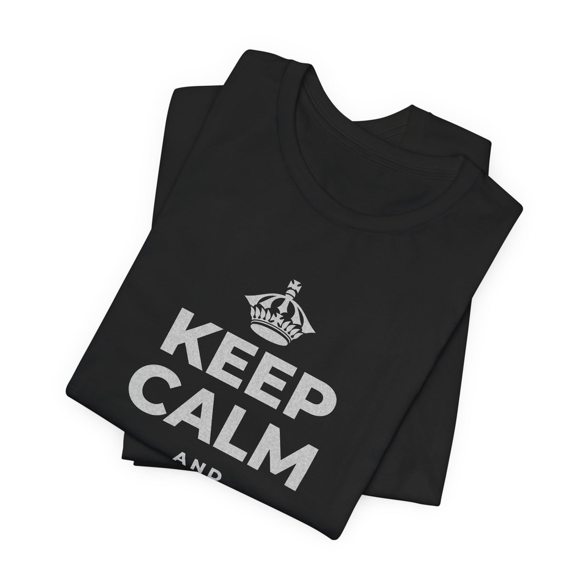 KEEP CALM AND COZY UP INSIDE T-Shirt (White–Asphalt)