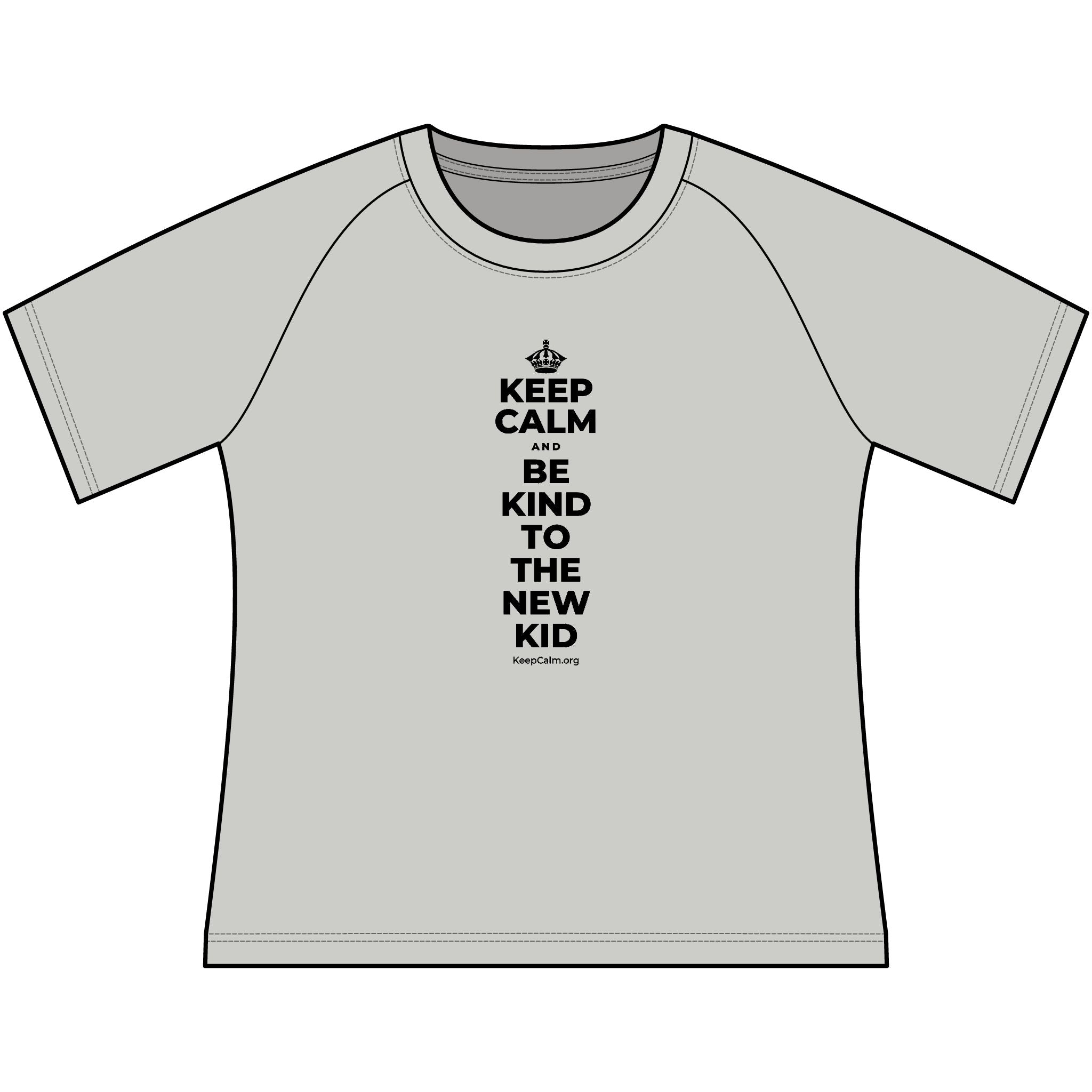 KEEP CALM AND BE KIND TO THE NEW KID Women's Raglan Tee