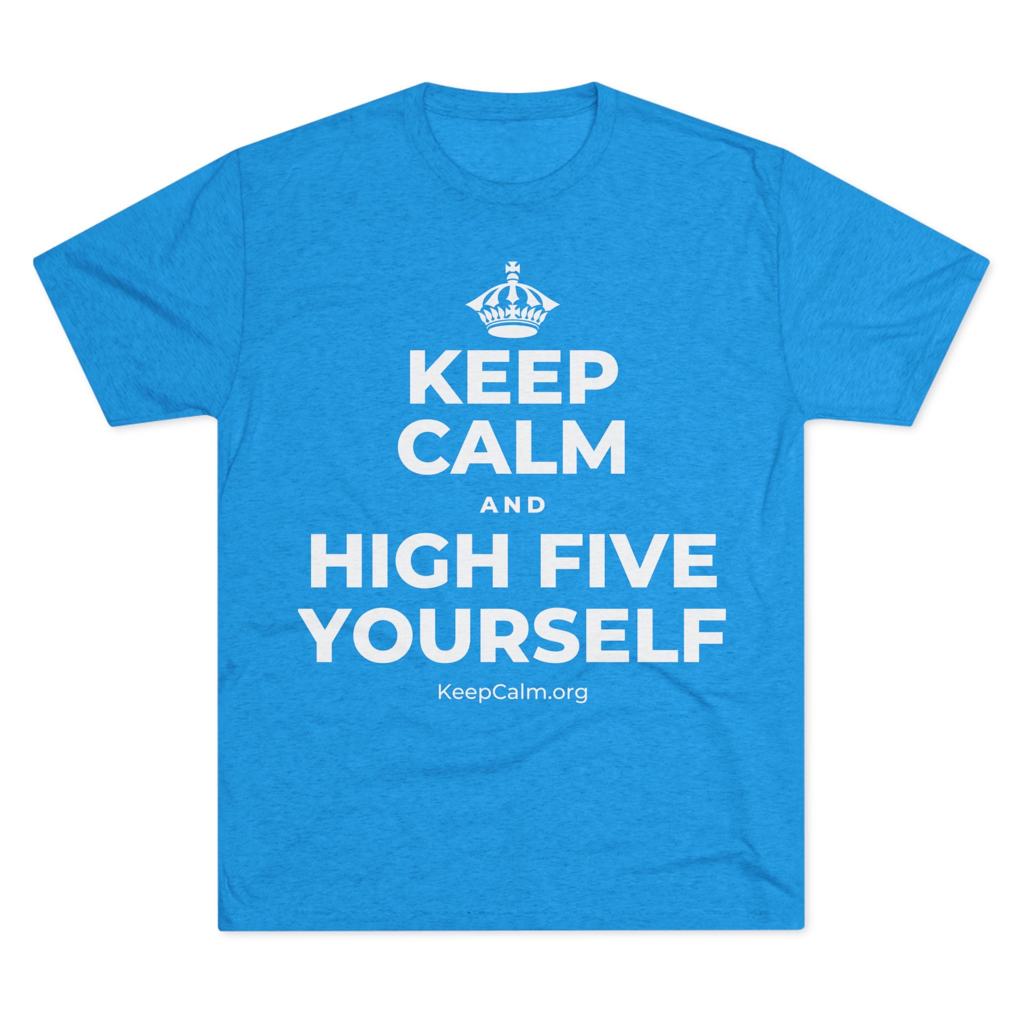 KEEP CALM AND HIGH FIVE YOURSELF Tri-Blend Tee