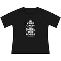 KEEP CALM AND SMELL THE ROSES Women's Raglan Tee