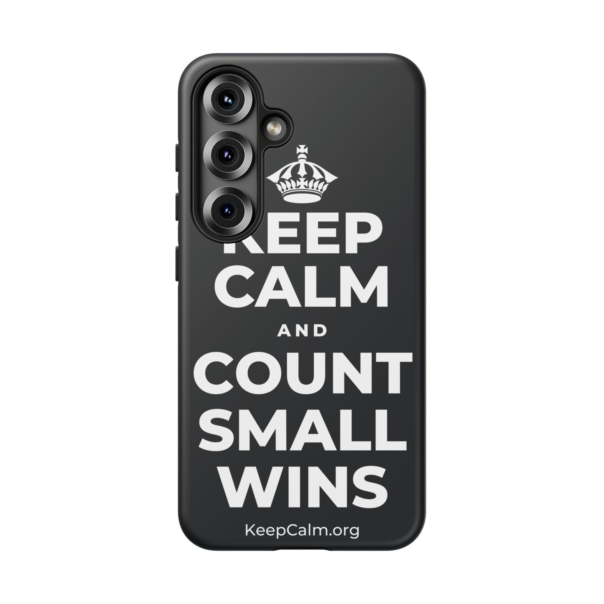 KEEP CALM AND COUNT SMALL WINS Phone Case (Dark)