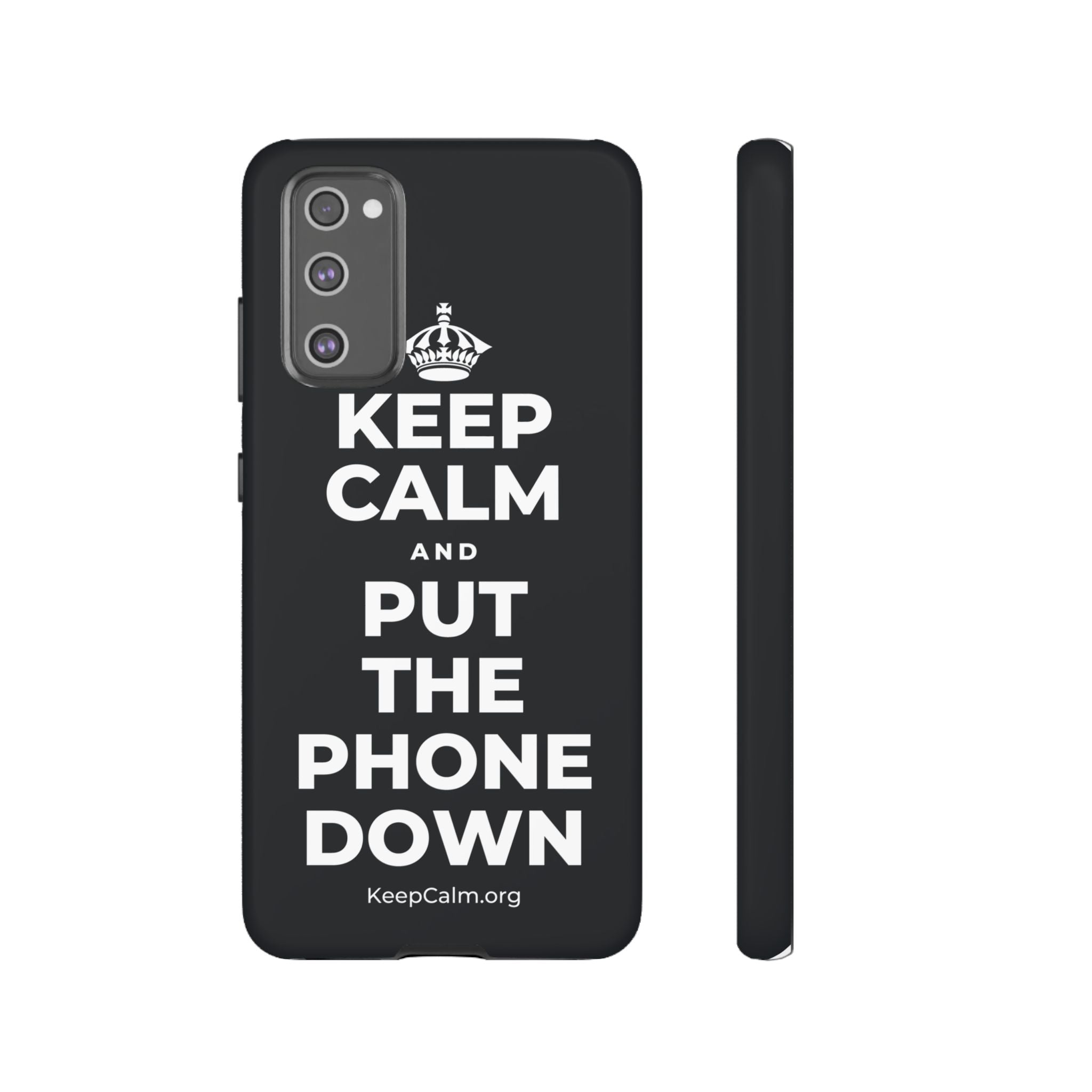 KEEP CALM AND PUT THE PHONE DOWN Phone Case (Dark)