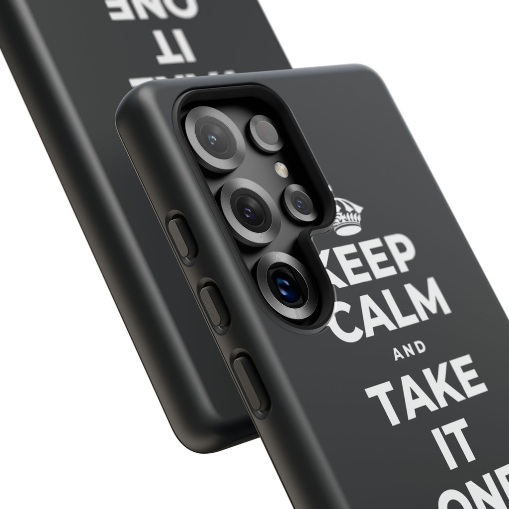 KEEP CALM AND TAKE IT ONE DAY AT A TIME Phone Case (Dark)
