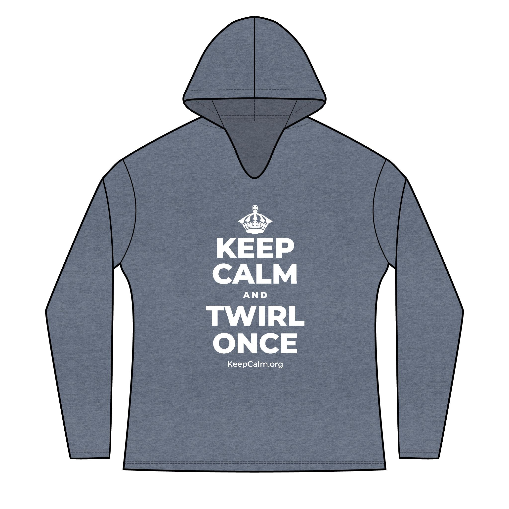 KEEP CALM AND TWIRL ONCE Women's Long Sleeve Hoodie