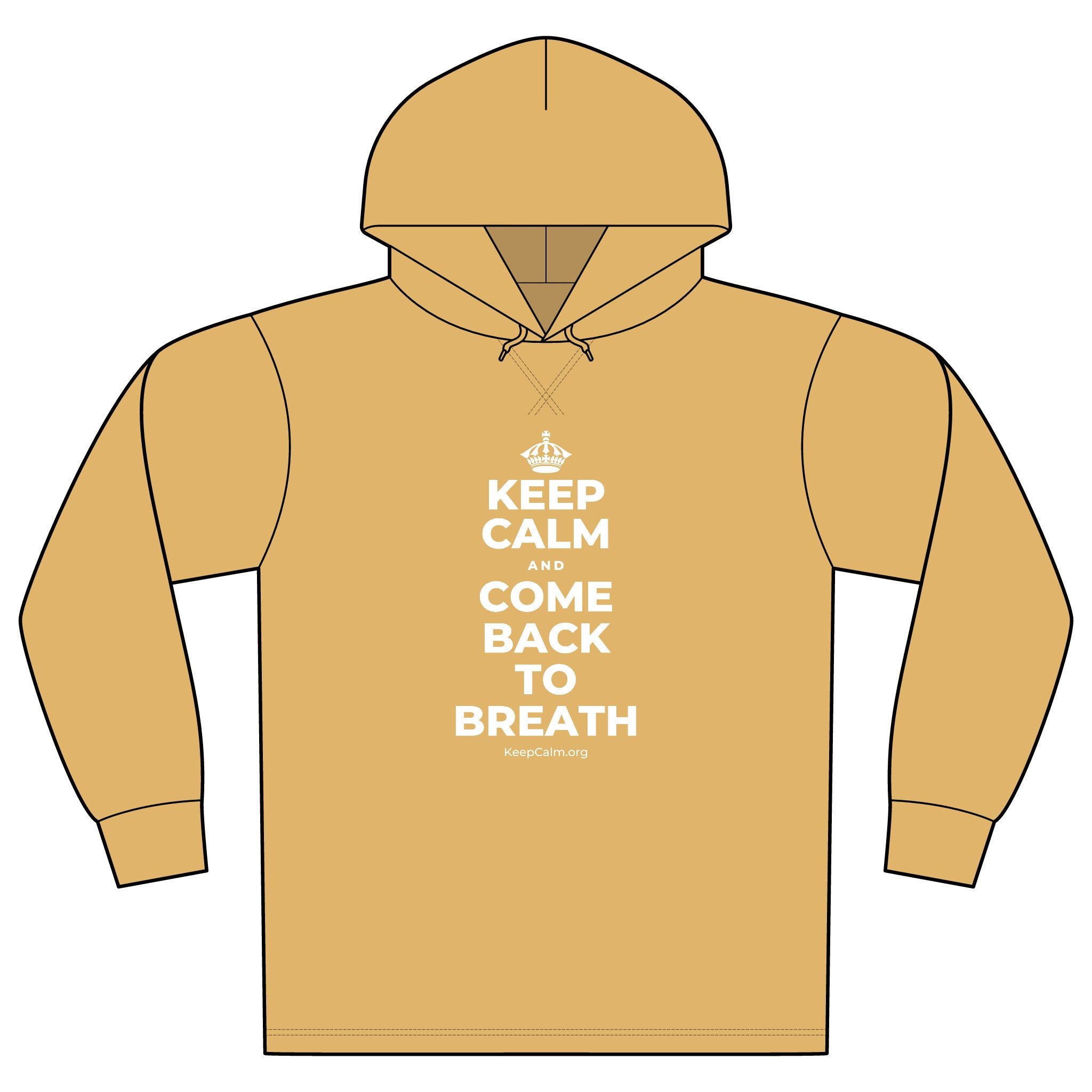KEEP CALM AND COME BACK TO BREATH Organic Hoodie Tee