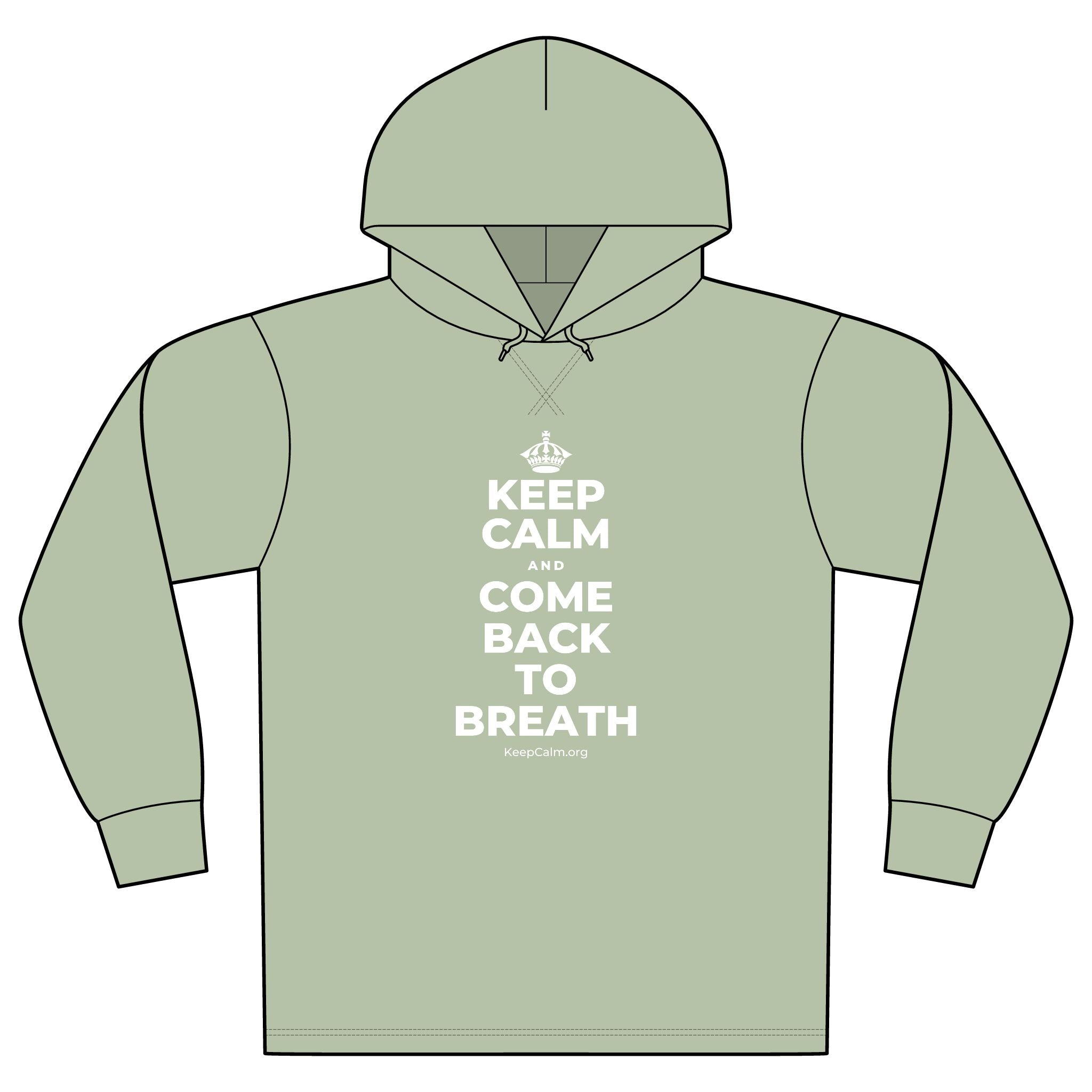 KEEP CALM AND COME BACK TO BREATH Organic Hoodie Tee