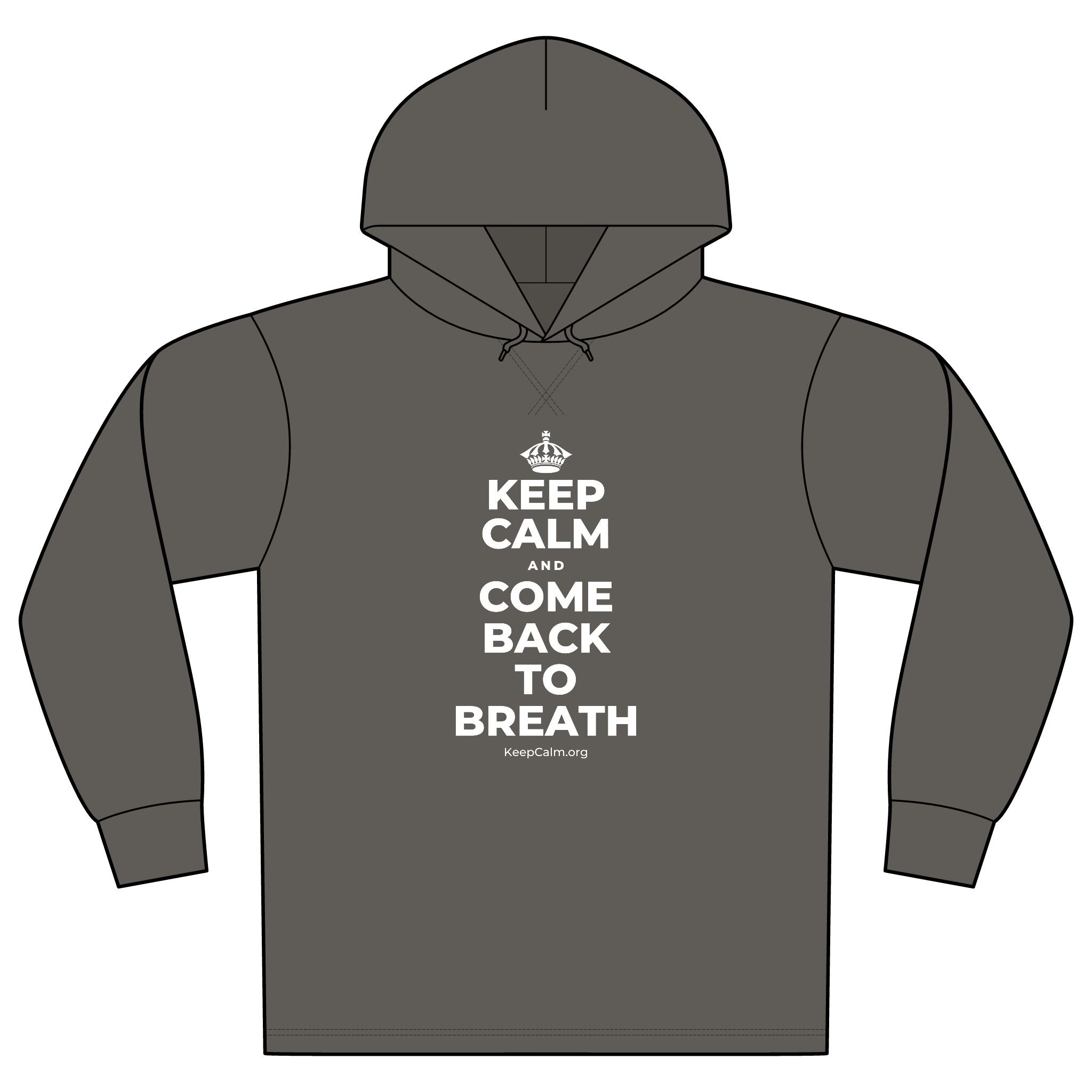 KEEP CALM AND COME BACK TO BREATH Organic Hoodie Tee
