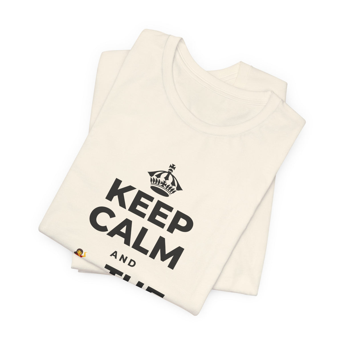 KEEP CALM AND 💃 THE NIGHT AWAY T-Shirt (White–Asphalt)
