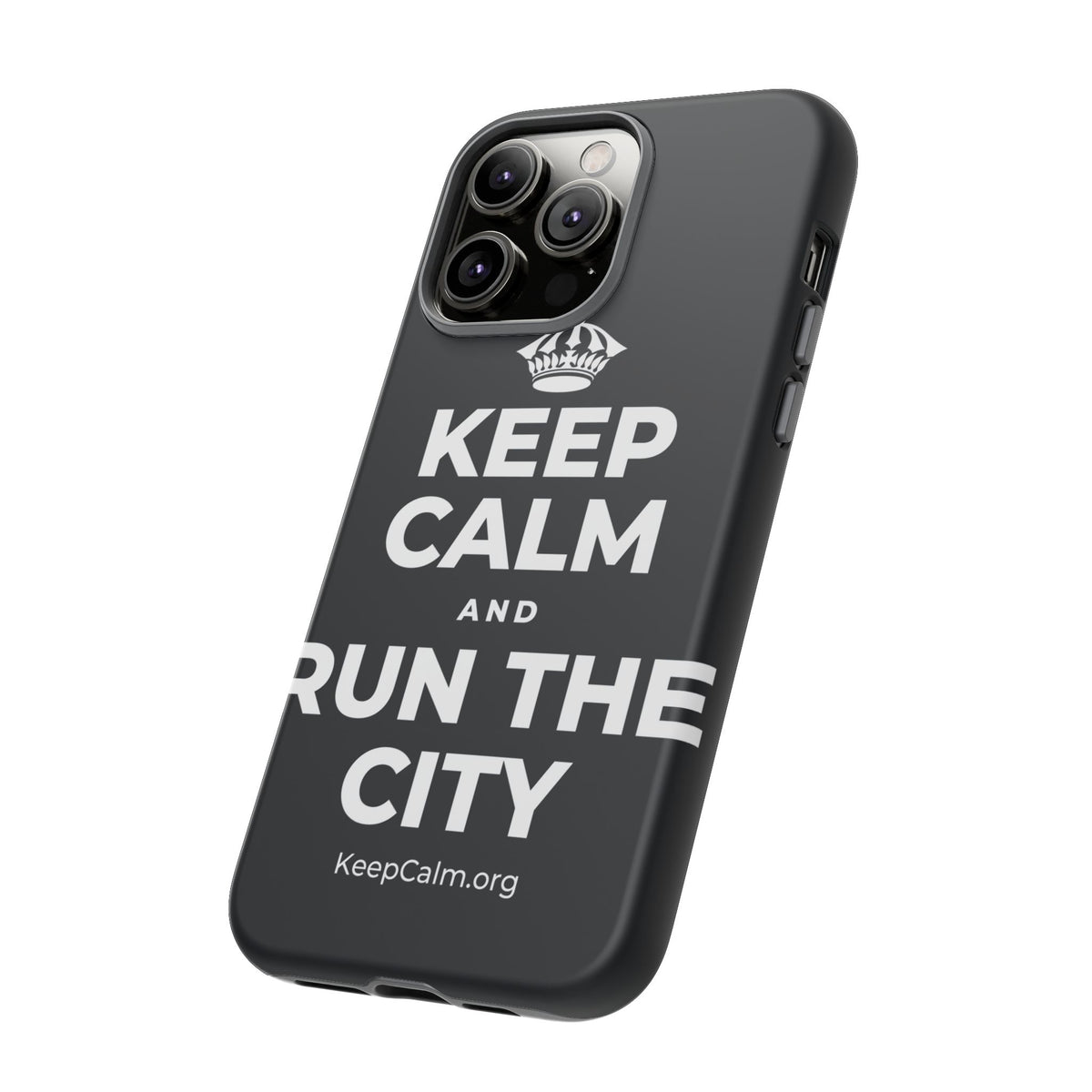 KEEP CALM AND RUN THE CITY Phone Case (Dark)