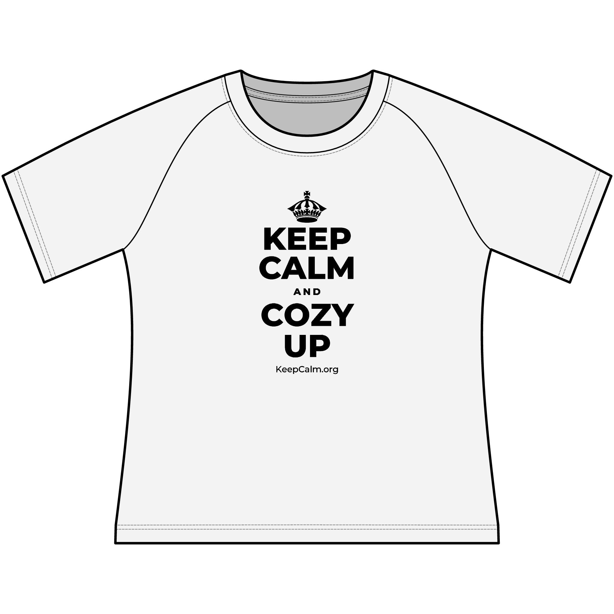 KEEP CALM AND COZY UP Women's Raglan Tee