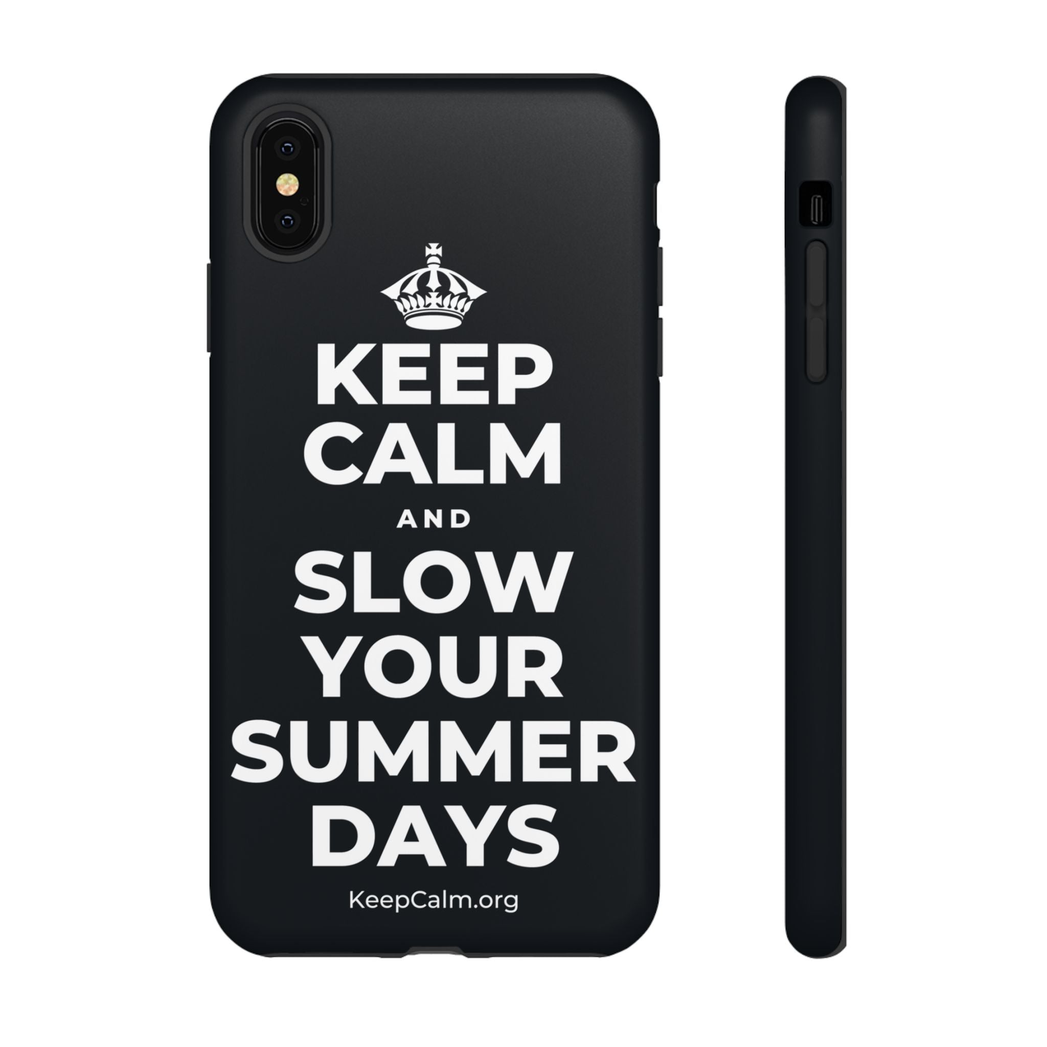 KEEP CALM AND SLOW YOUR SUMMER DAYS Phone Case (Dark)