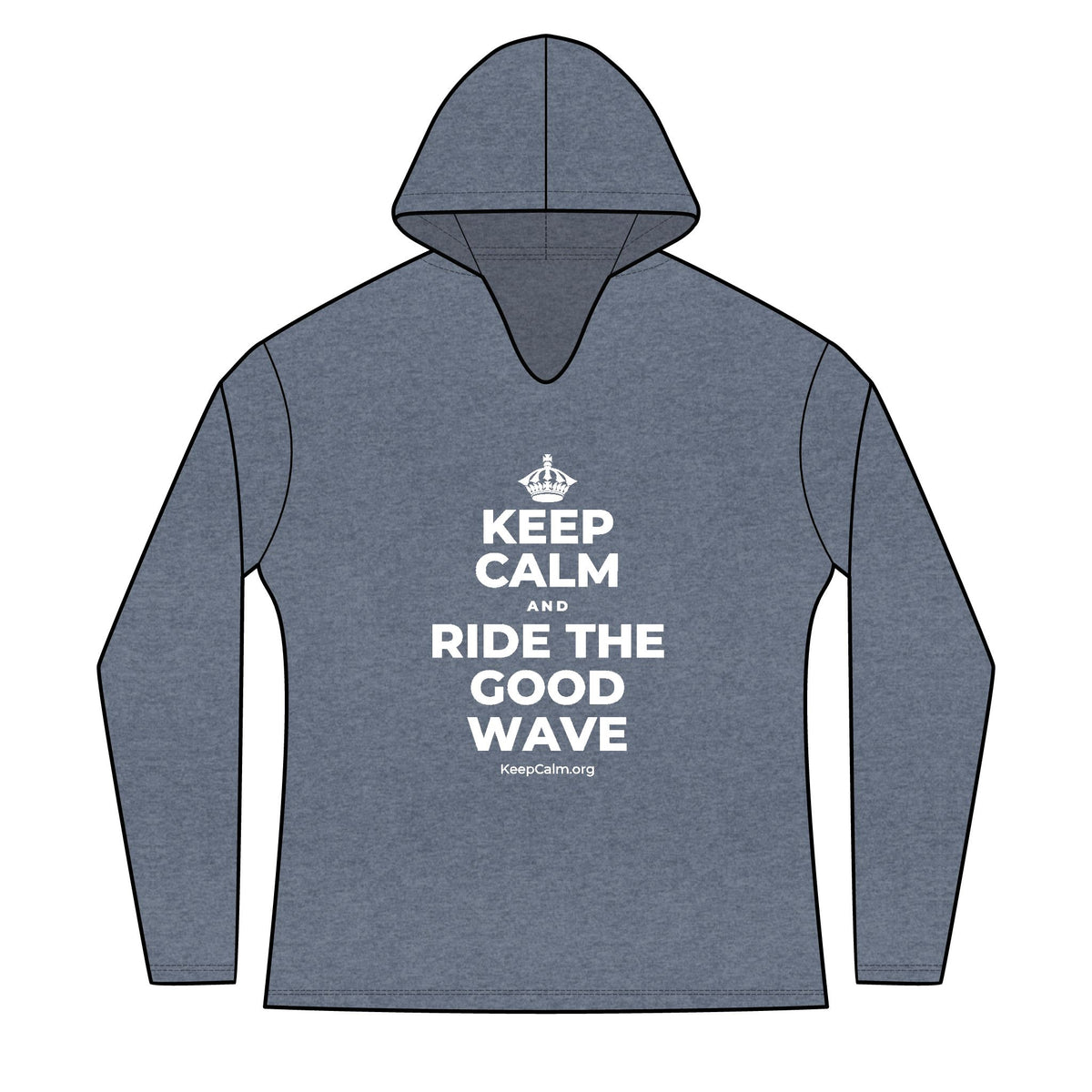 KEEP CALM AND RIDE THE GOOD WAVE Women's Long Sleeve Hoodie