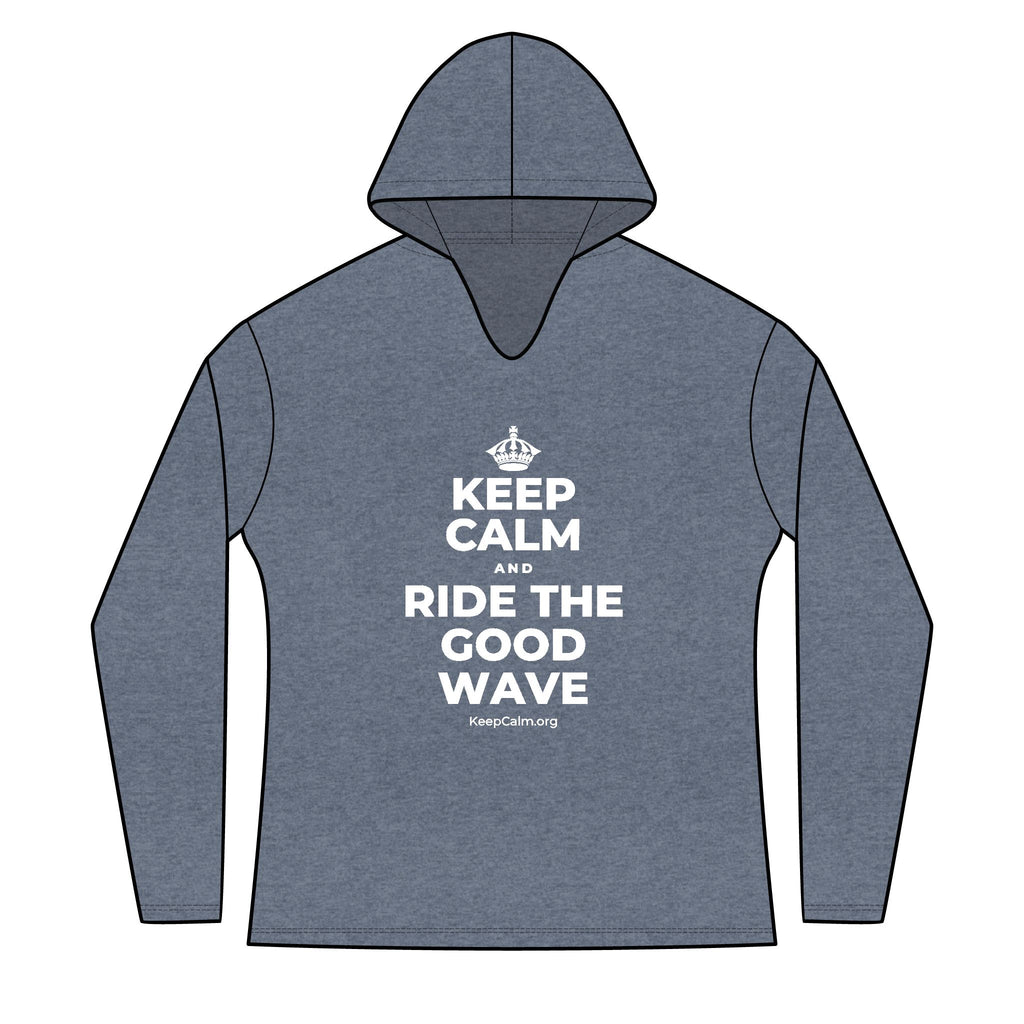 KEEP CALM AND RIDE THE GOOD WAVE Women's Long Sleeve Hoodie