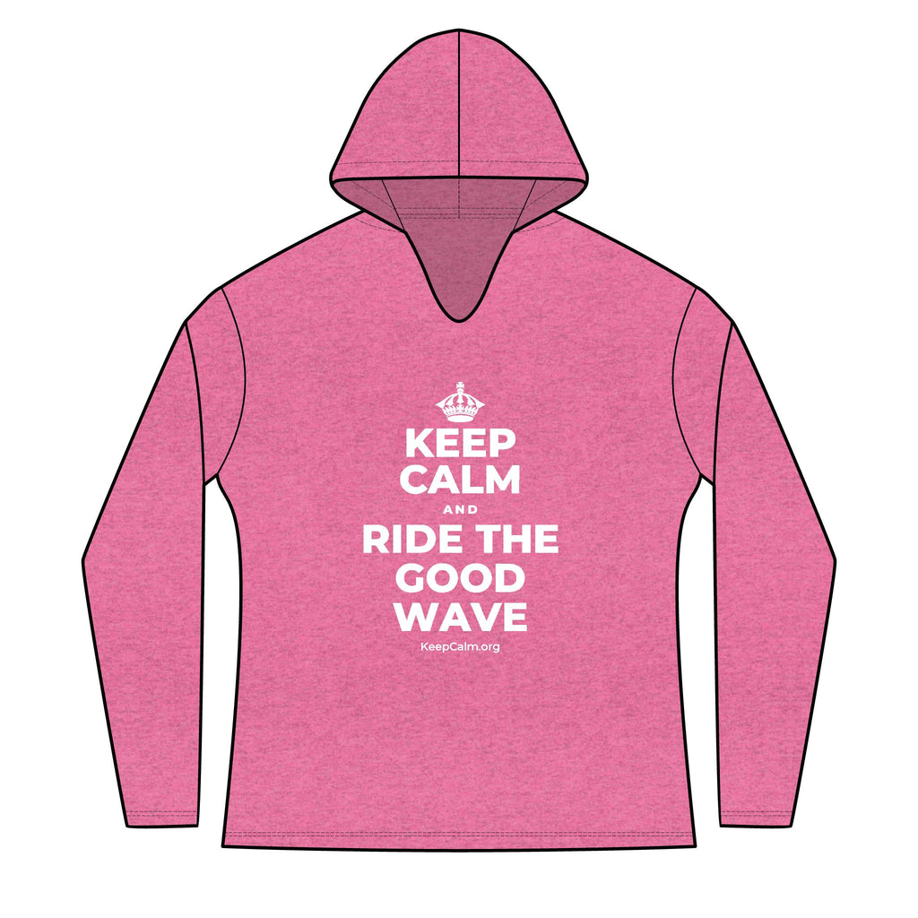 KEEP CALM AND RIDE THE GOOD WAVE Women's Long Sleeve Hoodie