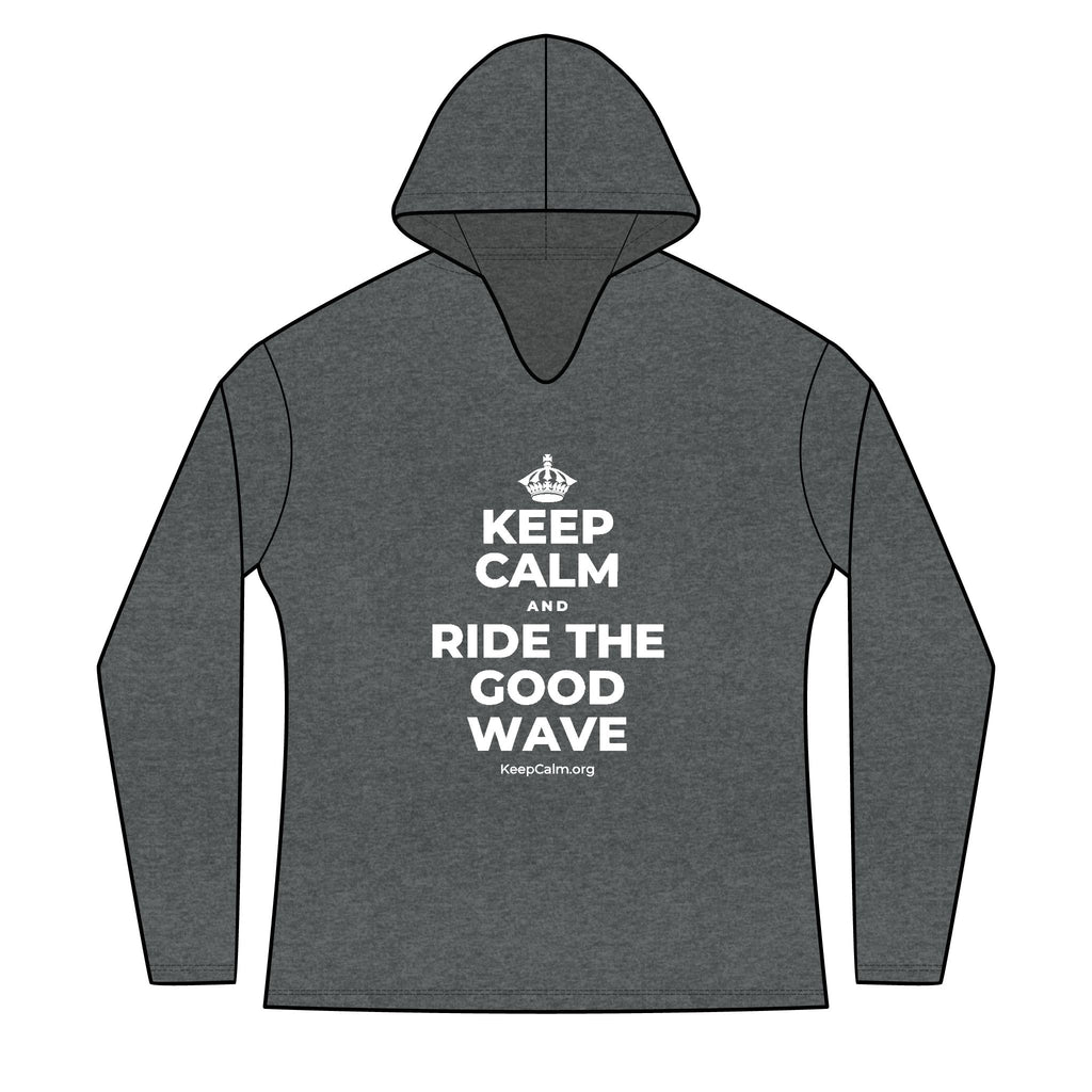 KEEP CALM AND RIDE THE GOOD WAVE Women's Long Sleeve Hoodie
