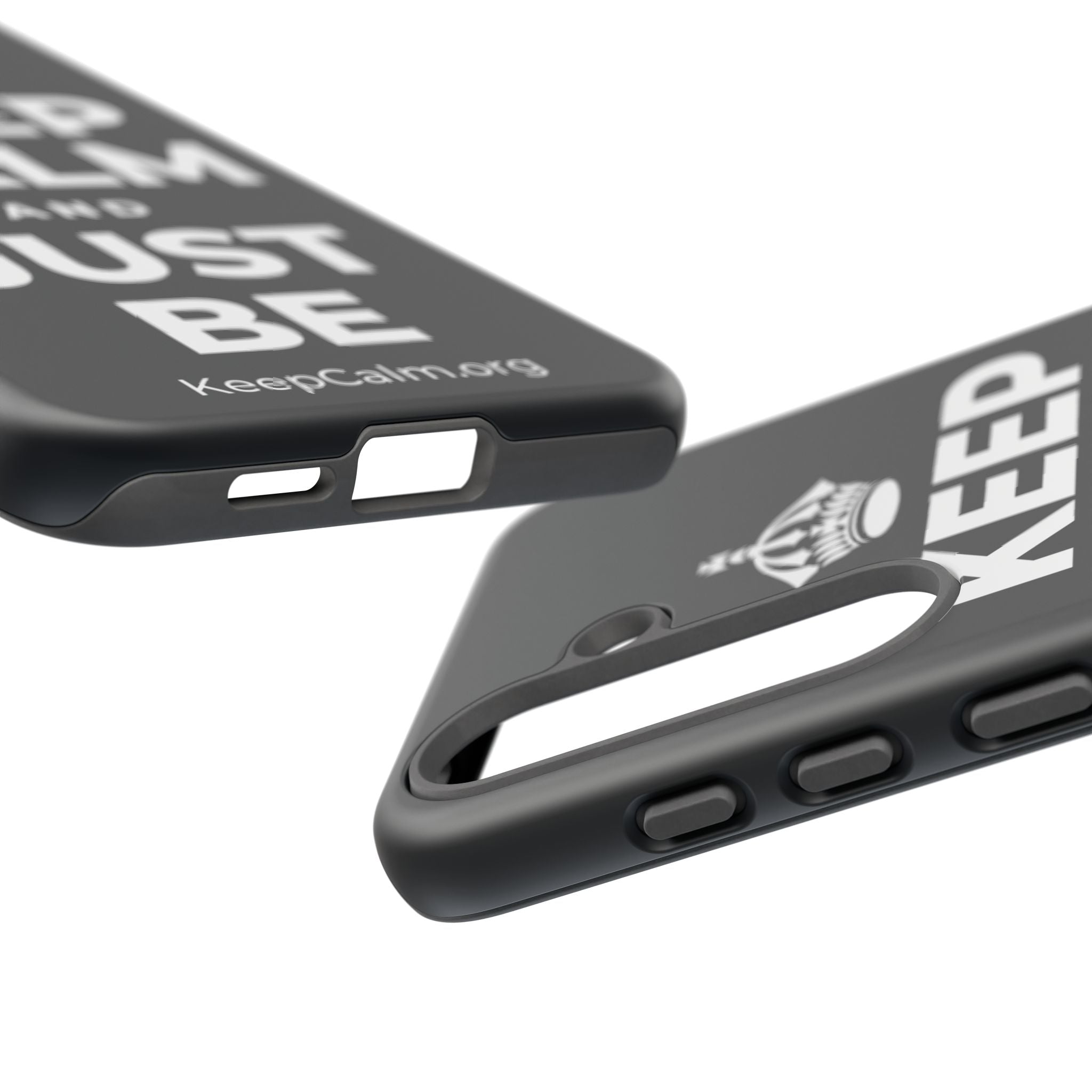 KEEP CALM AND JUST BE Phone Case (Dark)