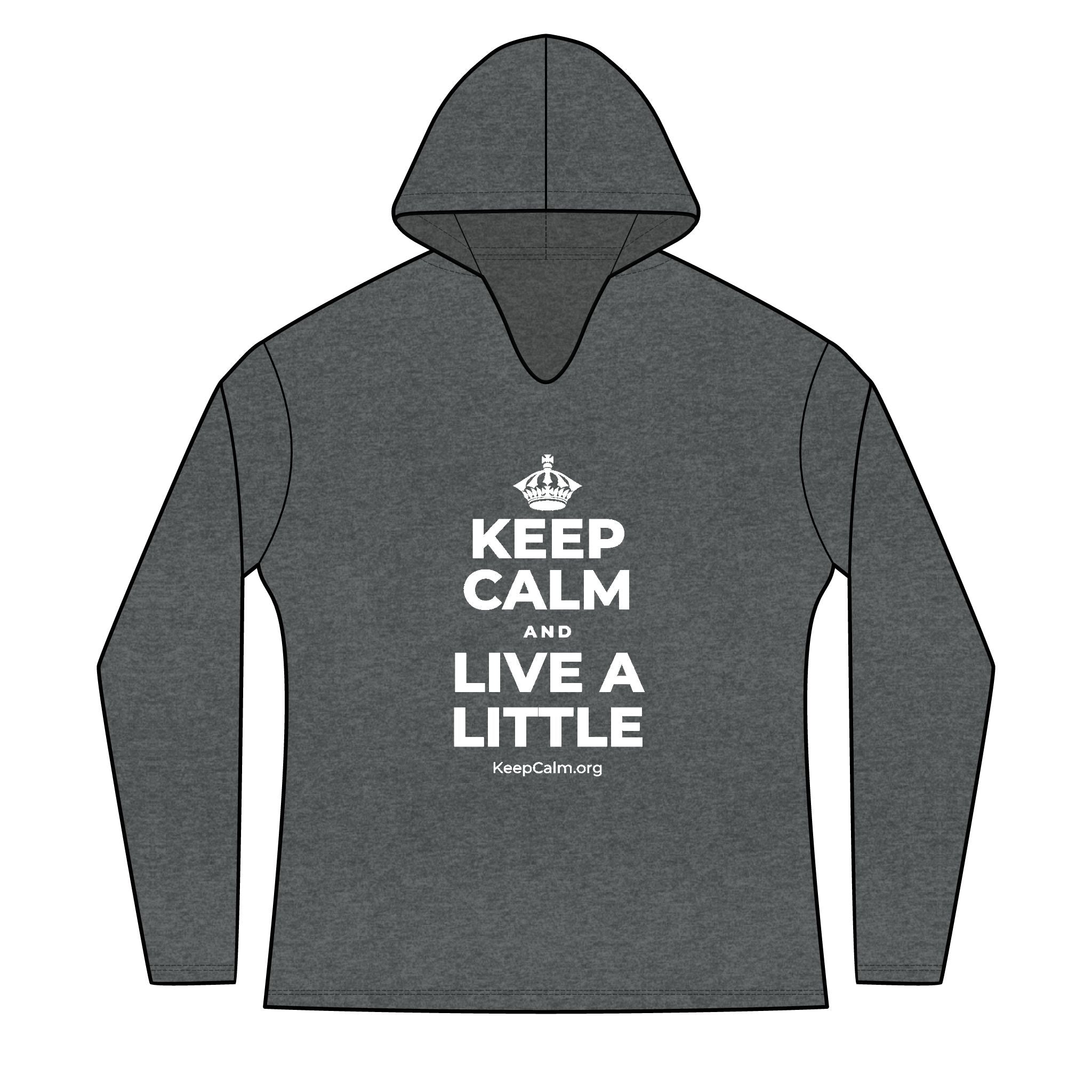 KEEP CALM AND LIVE A LITTLE Women's Long Sleeve Hoodie