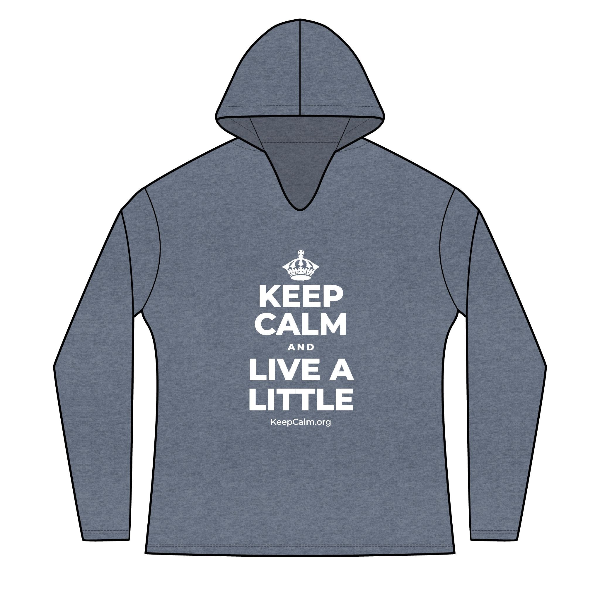 KEEP CALM AND LIVE A LITTLE Women's Long Sleeve Hoodie