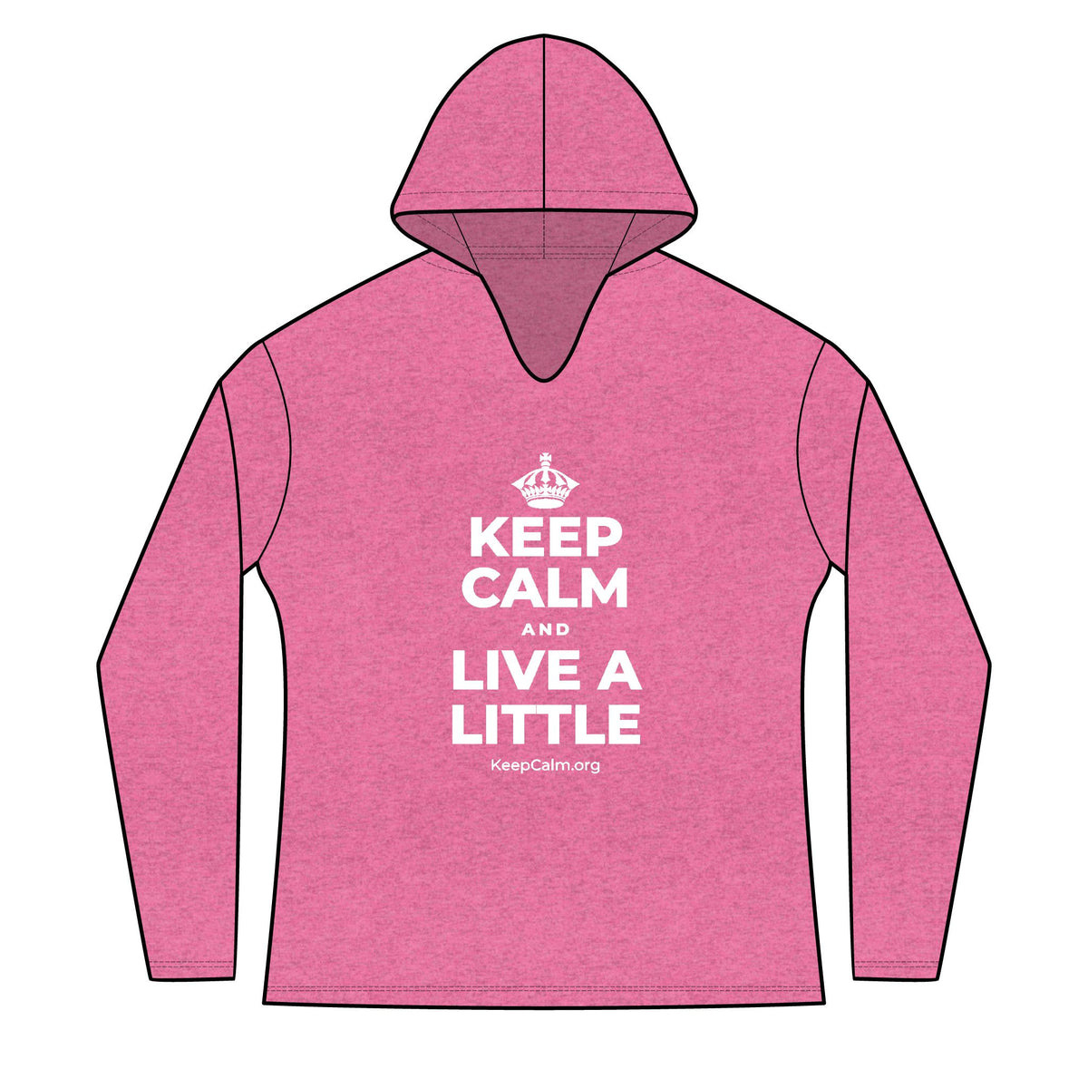 KEEP CALM AND LIVE A LITTLE Women's Long Sleeve Hoodie