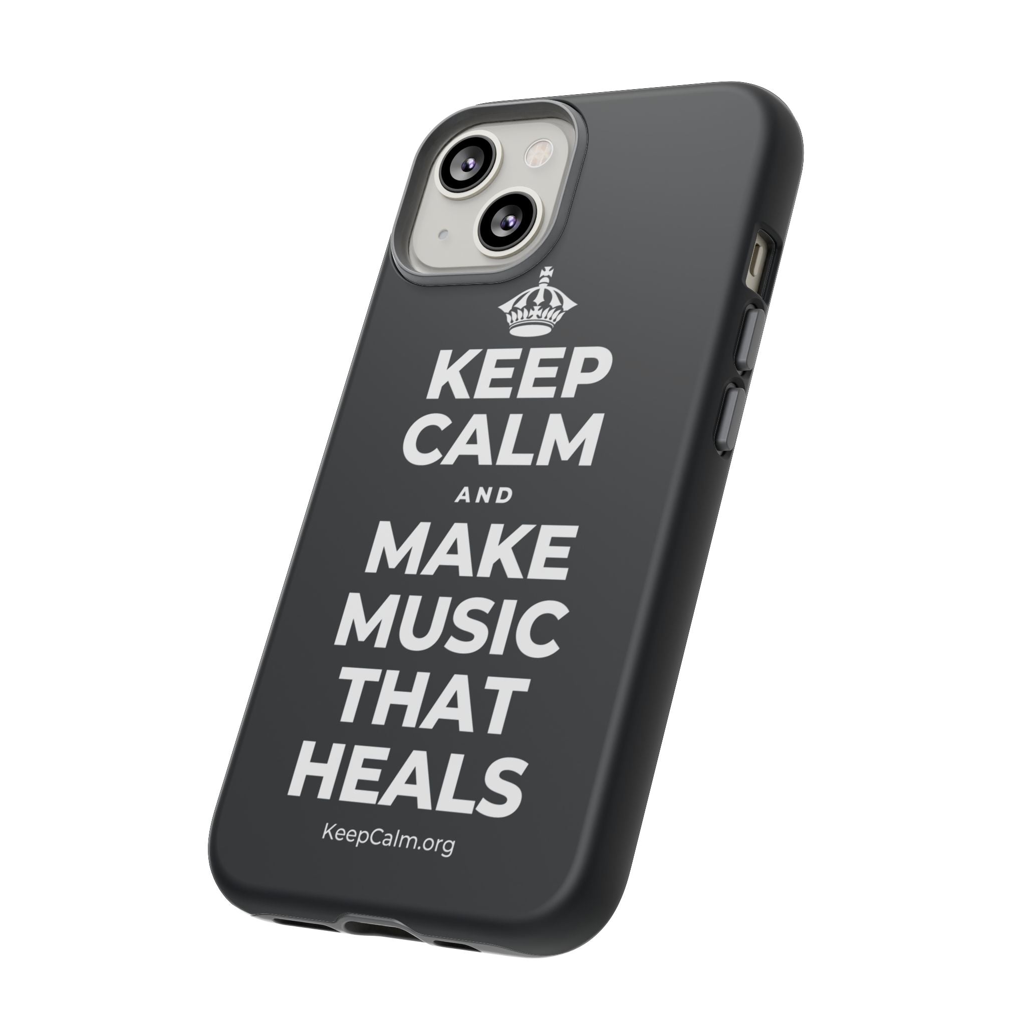 KEEP CALM AND MAKE MUSIC THAT HEALS Phone Case (Dark)