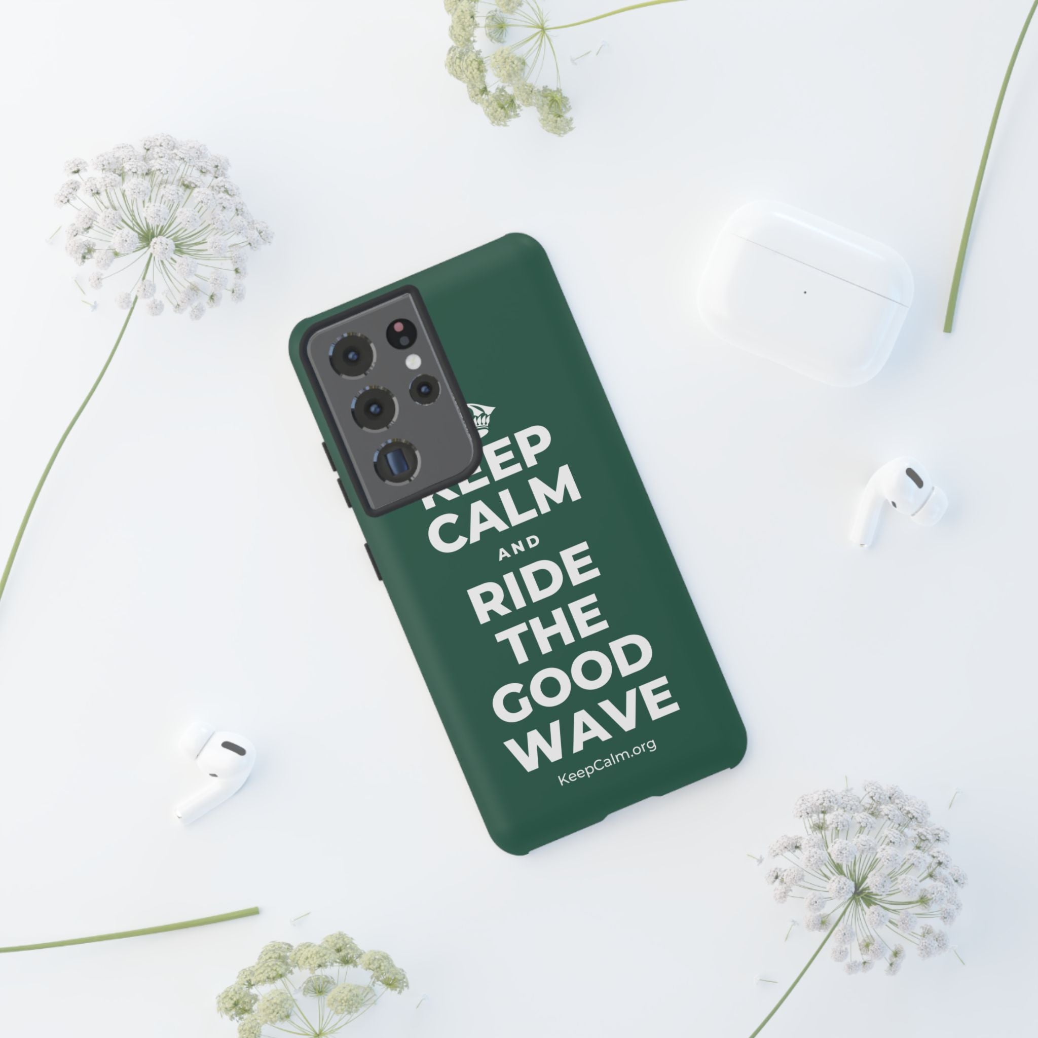 KEEP CALM AND RIDE THE GOOD WAVE Phone Case